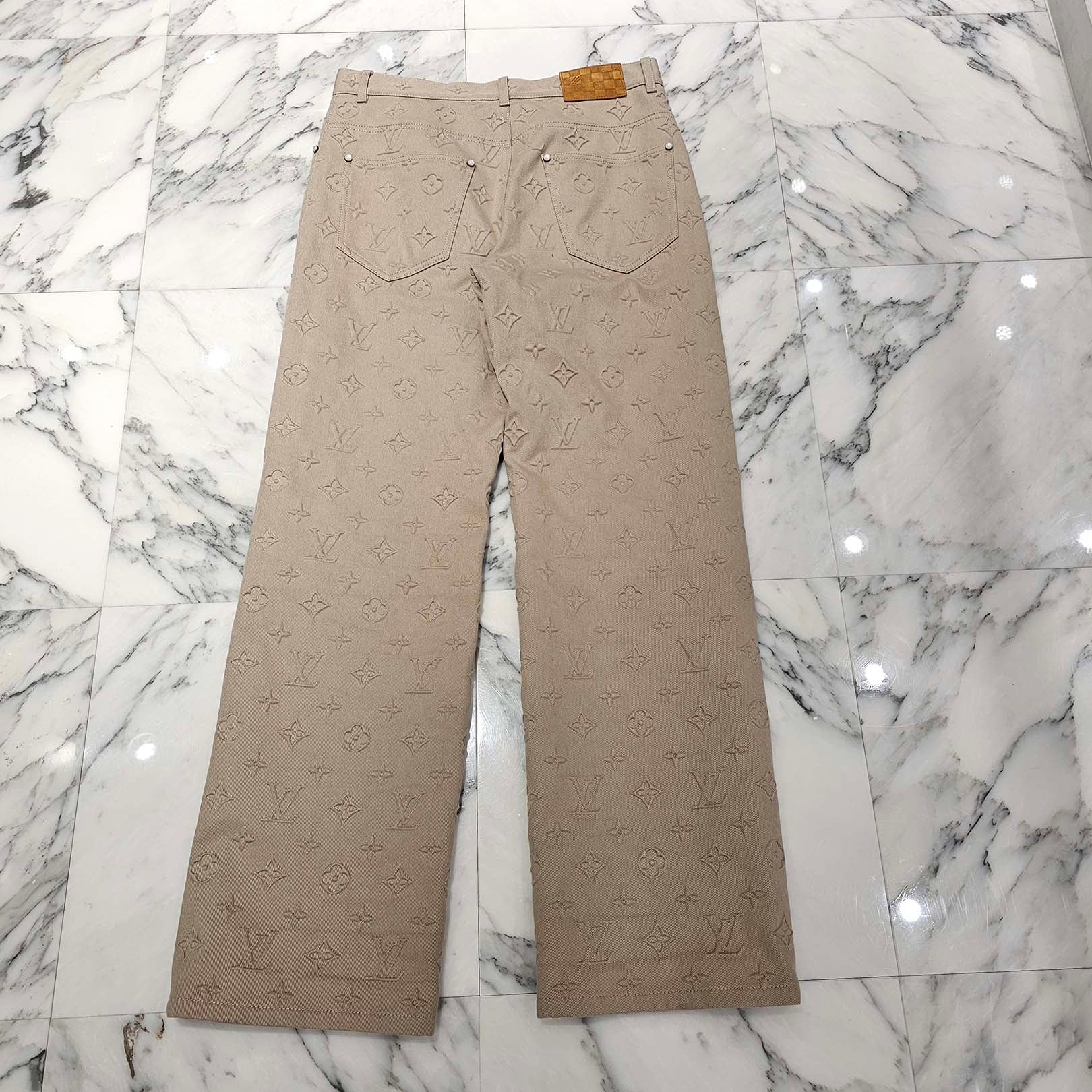LOUIS VUITTON 2025SS Monogram Embroidery Skate Pants 1AHBM8 Size 31 ルイヴィトン モノグラム エンブロイダリー スケートパンツ サイズ31