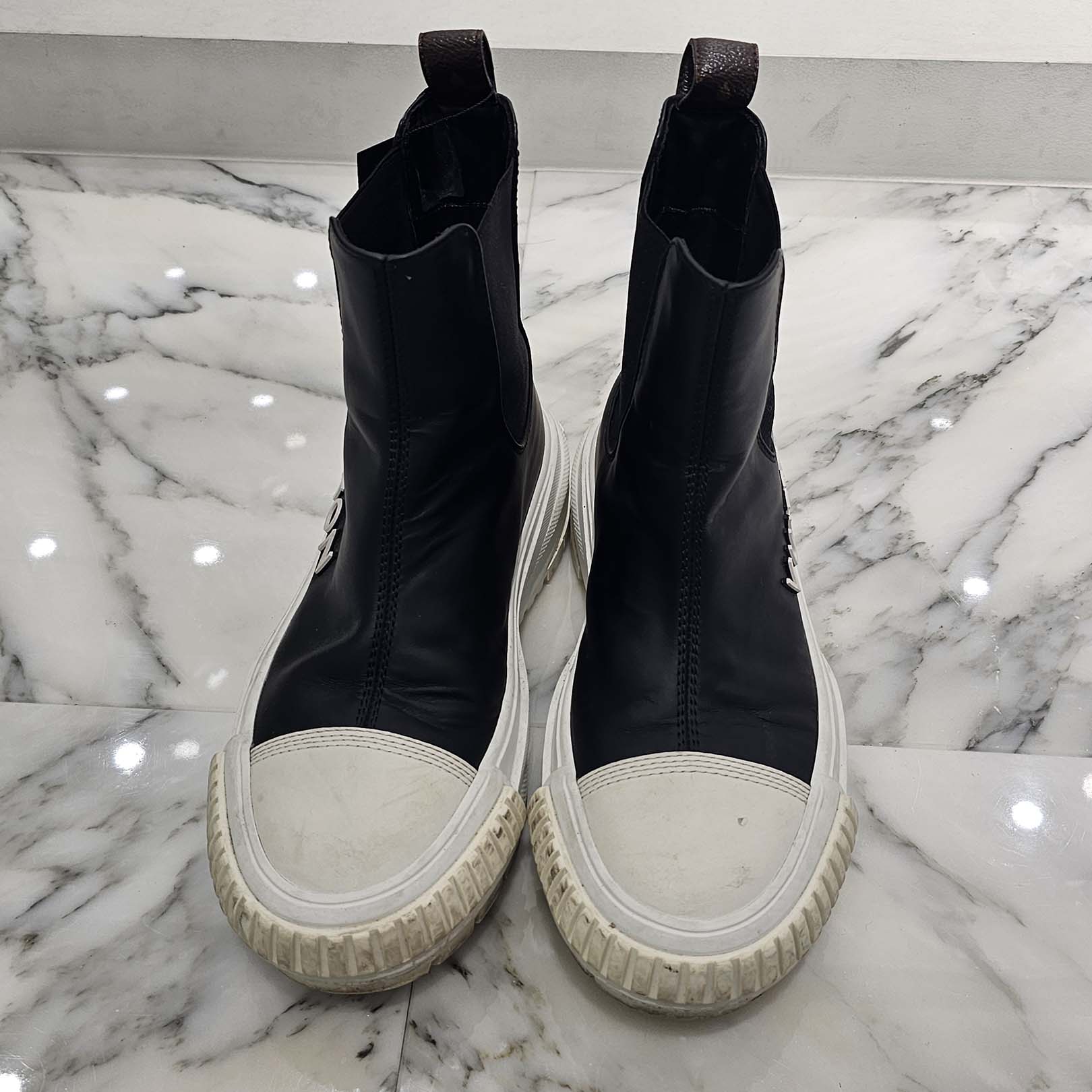 LOUIS VUITTON 2021AW LV Squad Line Leather High Cut Sneakers Size 36(23cm～23.5cm) ルイヴィトン LVスクアッド ラインレザー ハイカット スニーカー サイズ36（23cm～23.5cm）