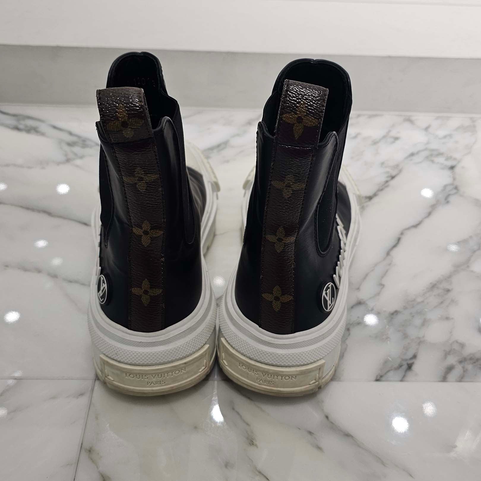 LOUIS VUITTON 2021AW LV Squad Line Leather High Cut Sneakers Size 36(23cm～23.5cm) ルイヴィトン LVスクアッド ラインレザー ハイカット スニーカー サイズ36（23cm～23.5cm）