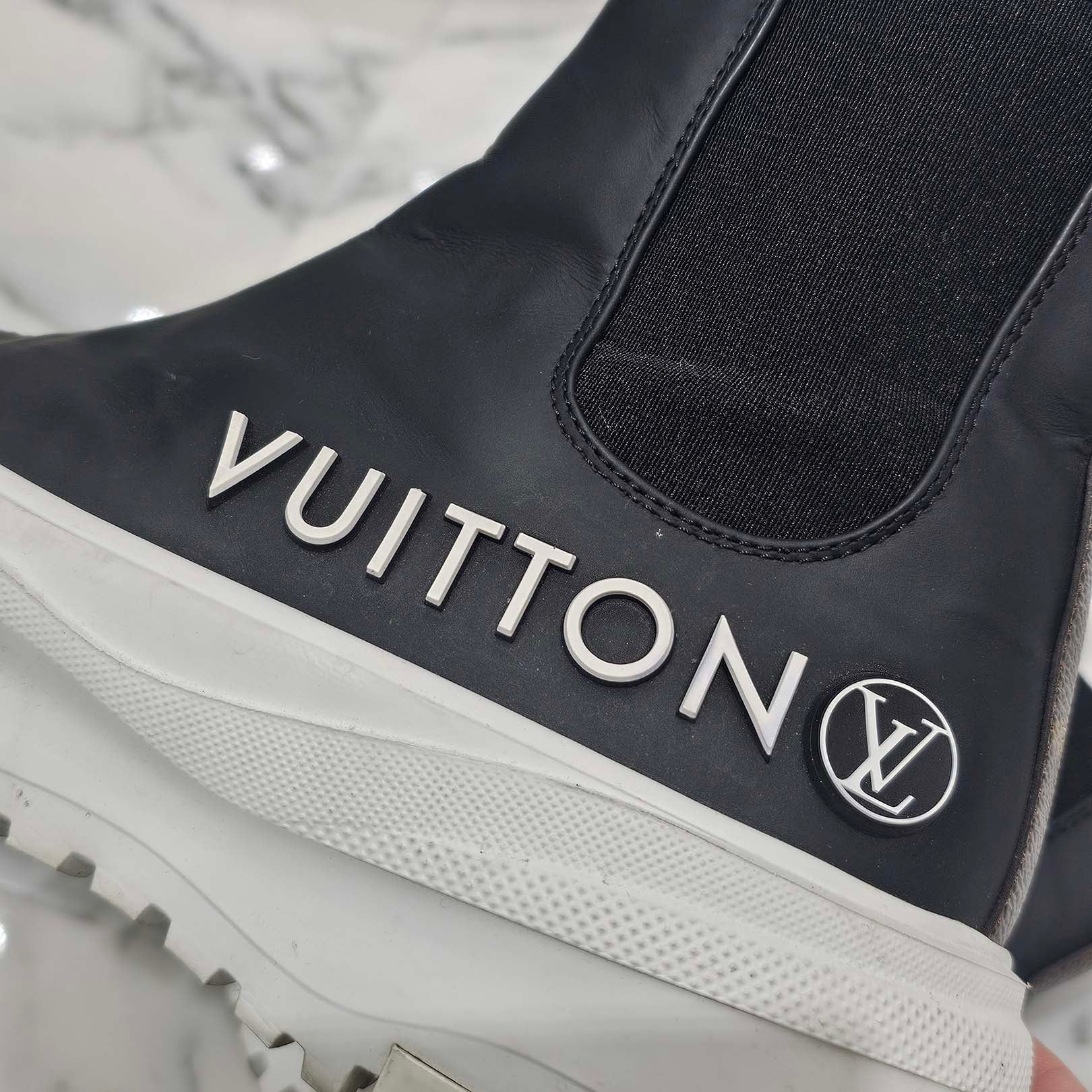 LOUIS VUITTON 2021AW LV Squad Line Leather High Cut Sneakers Size 36(23cm～23.5cm) ルイヴィトン LVスクアッド ラインレザー ハイカット スニーカー サイズ36（23cm～23.5cm）