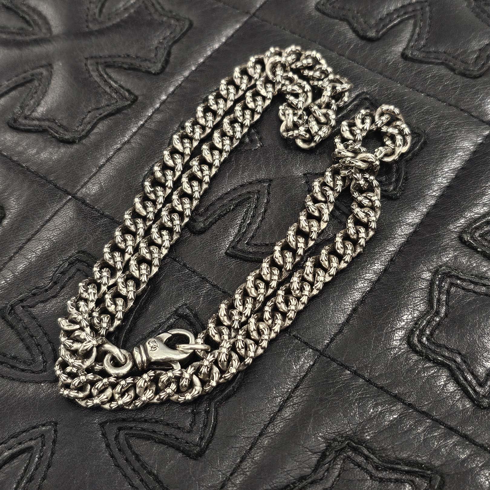 CHROME HEARTS Extra Mini Fancy Silver Necklace Chain Size 20 Inch クロムハーツ エクストラ ミニ ファンシー シルバー ネックレスチェーン サイズ20インチ