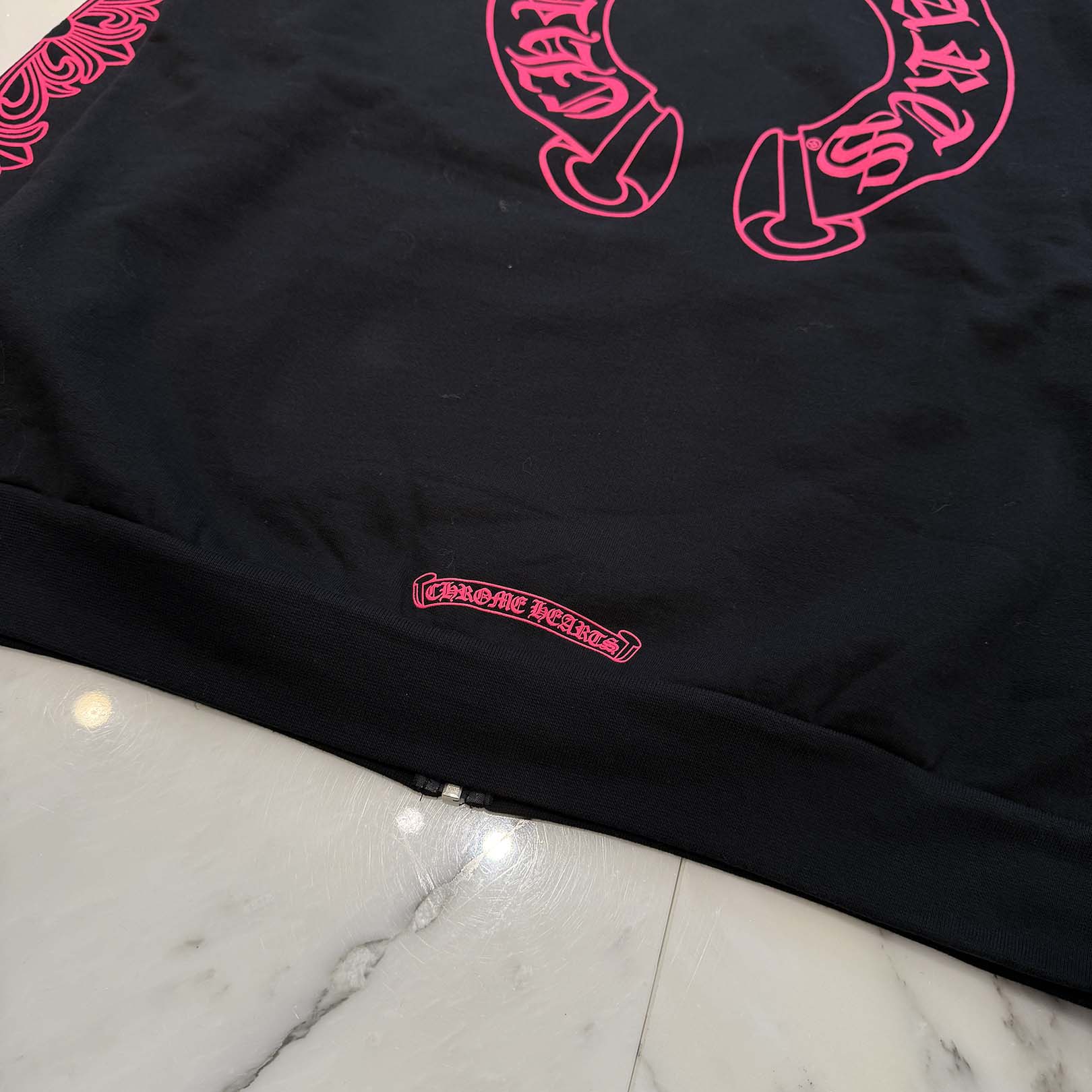 CHROME HEARTS 2025AW Floral Cross Horseshoe Zip Up Hoodie Size M クロムハーツ フローラルクロス ホースシュー ジップアップフーディ サイズM