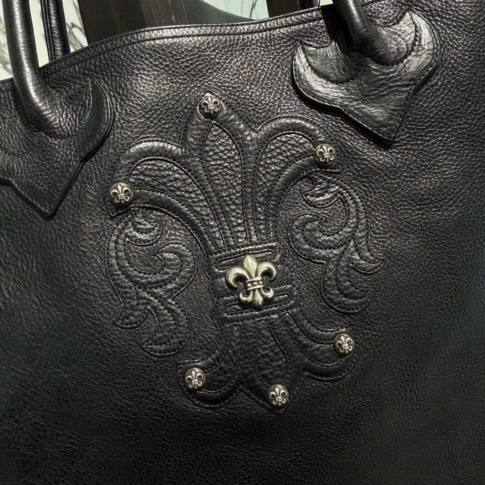 CHROME HEARTS BS Flare FS Leather Tote Bag クロムハーツ BSフレア FS レザートートバッグ