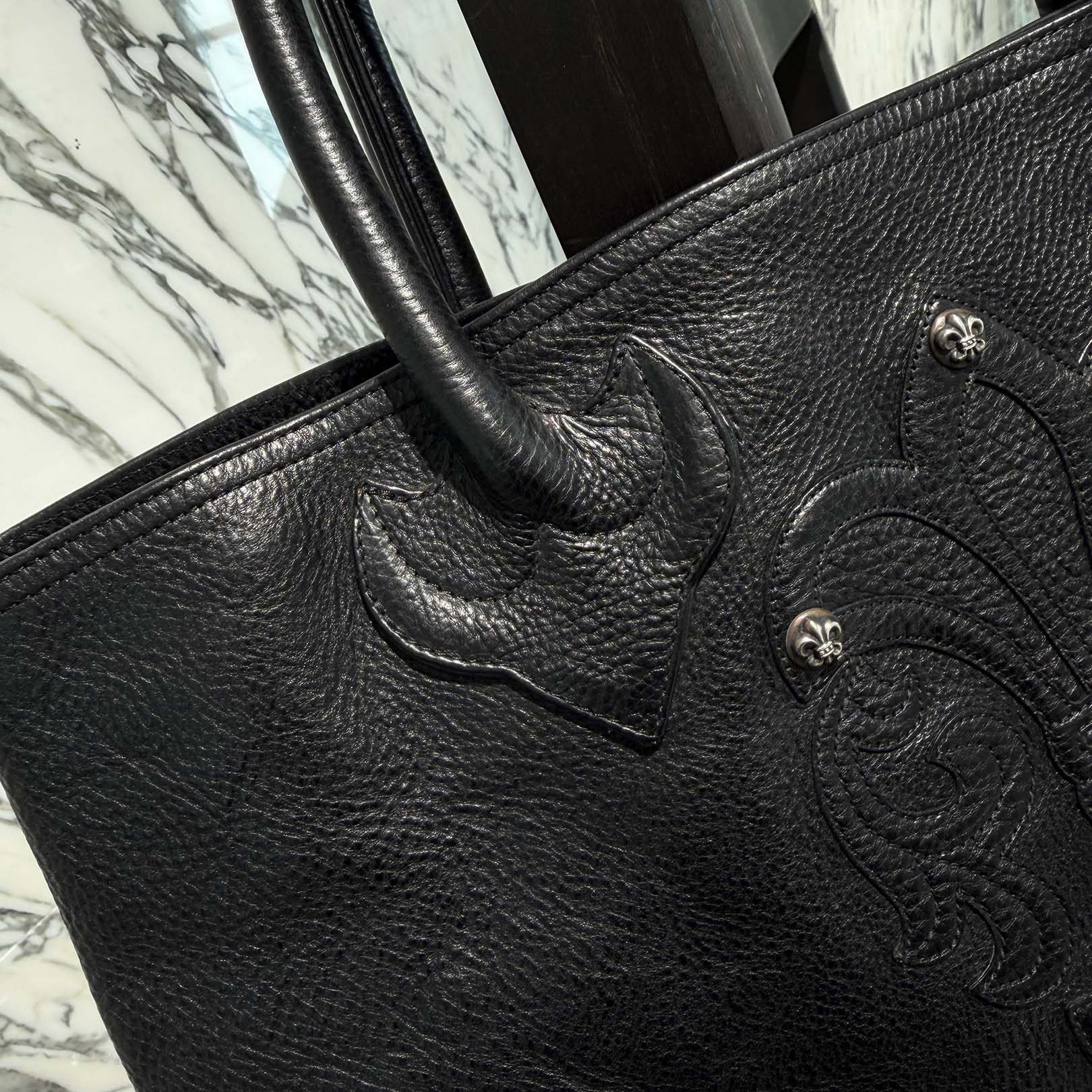 CHROME HEARTS BS Flare FS Leather Tote Bag クロムハーツ BSフレア FS レザートートバッグ