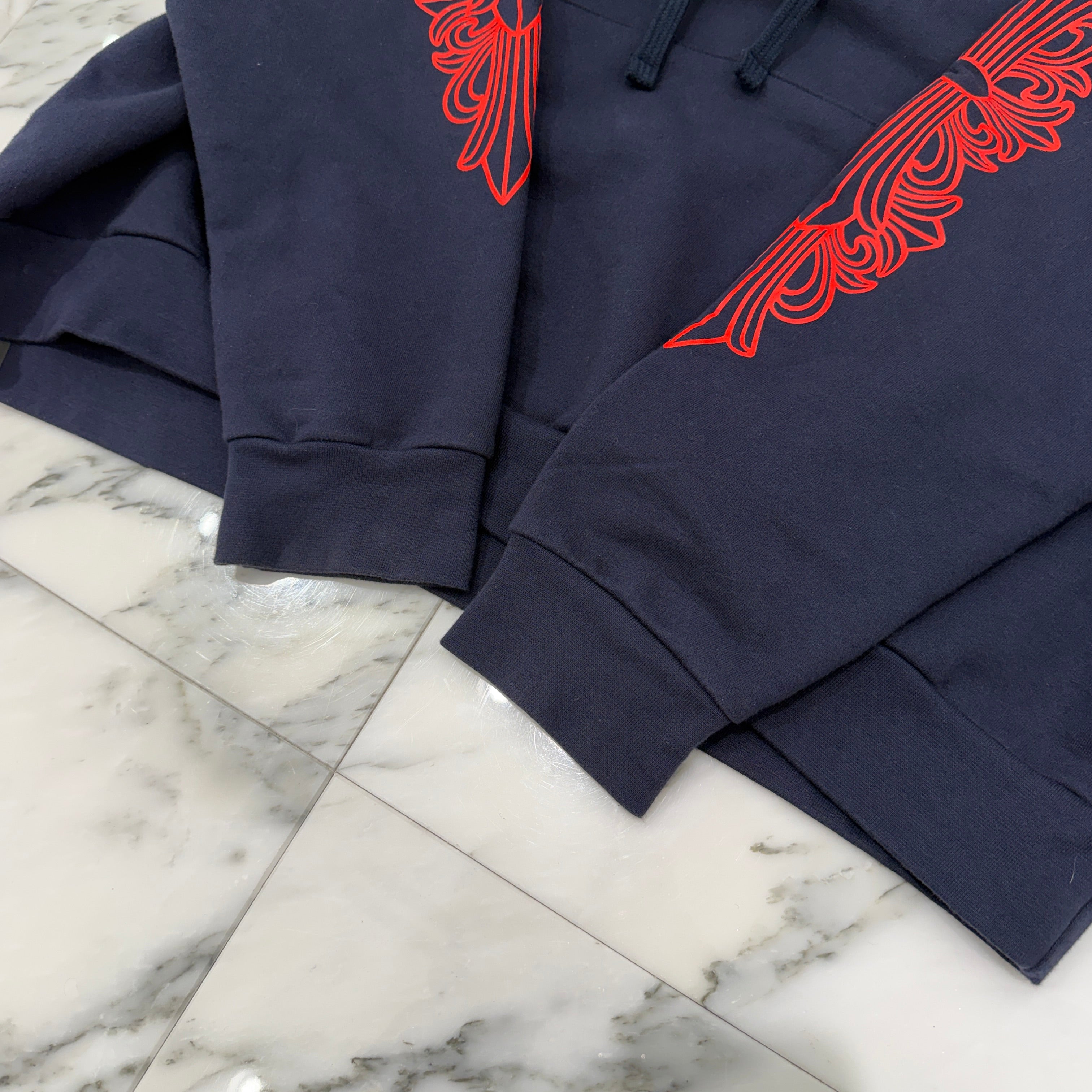 CHROME HEARTS 2025SS Floral Cross Horseshoe Pullover Hoodie Size XL クロムハーツ フローラルクロス ホースシュー プルオーバーフーディーサイズXL