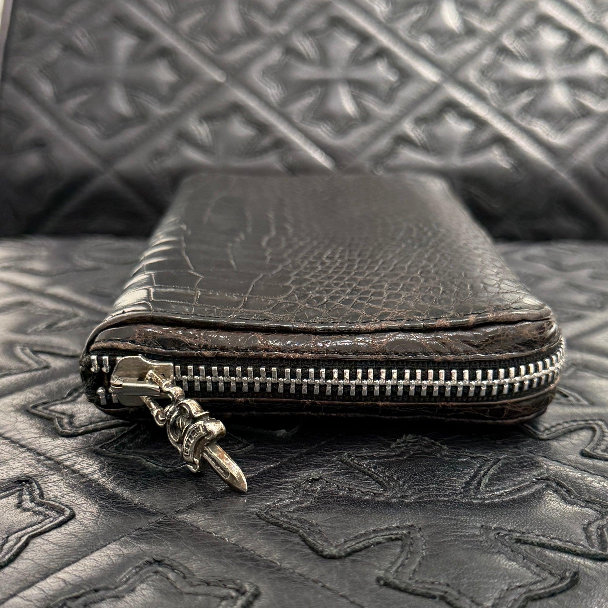 CHROME HEARTS Alligator REC F ZIP Leather Wallet クロムハーツ アリゲーター レック F ジップ レザー ウォレット