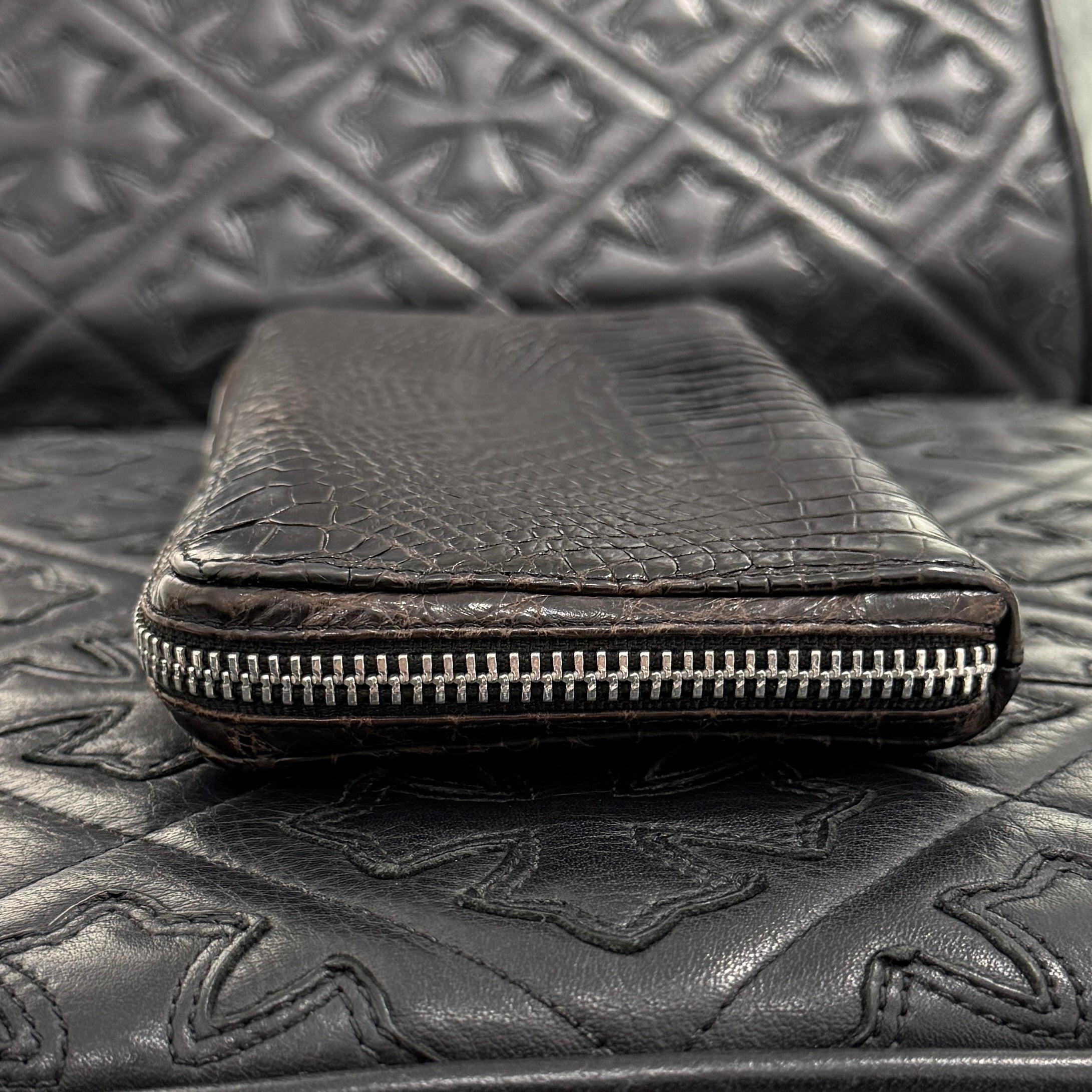 CHROME HEARTS Alligator REC F ZIP Leather Wallet クロムハーツ アリゲーター レック F ジップ レザー ウォレット