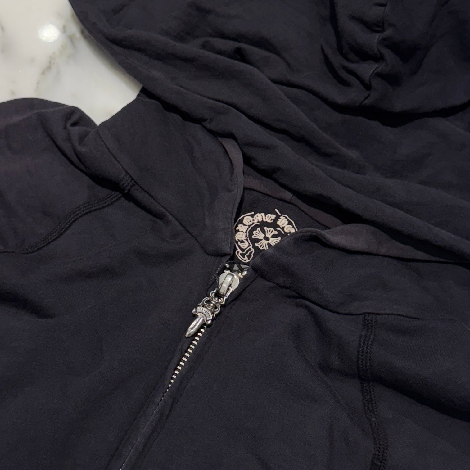 CHROME HEARTS OLD Back CH Plus Print Zip Up Hoodie Size S クロムハーツ オールド バック CHプラス プリント ジップアップフーディ サイズS