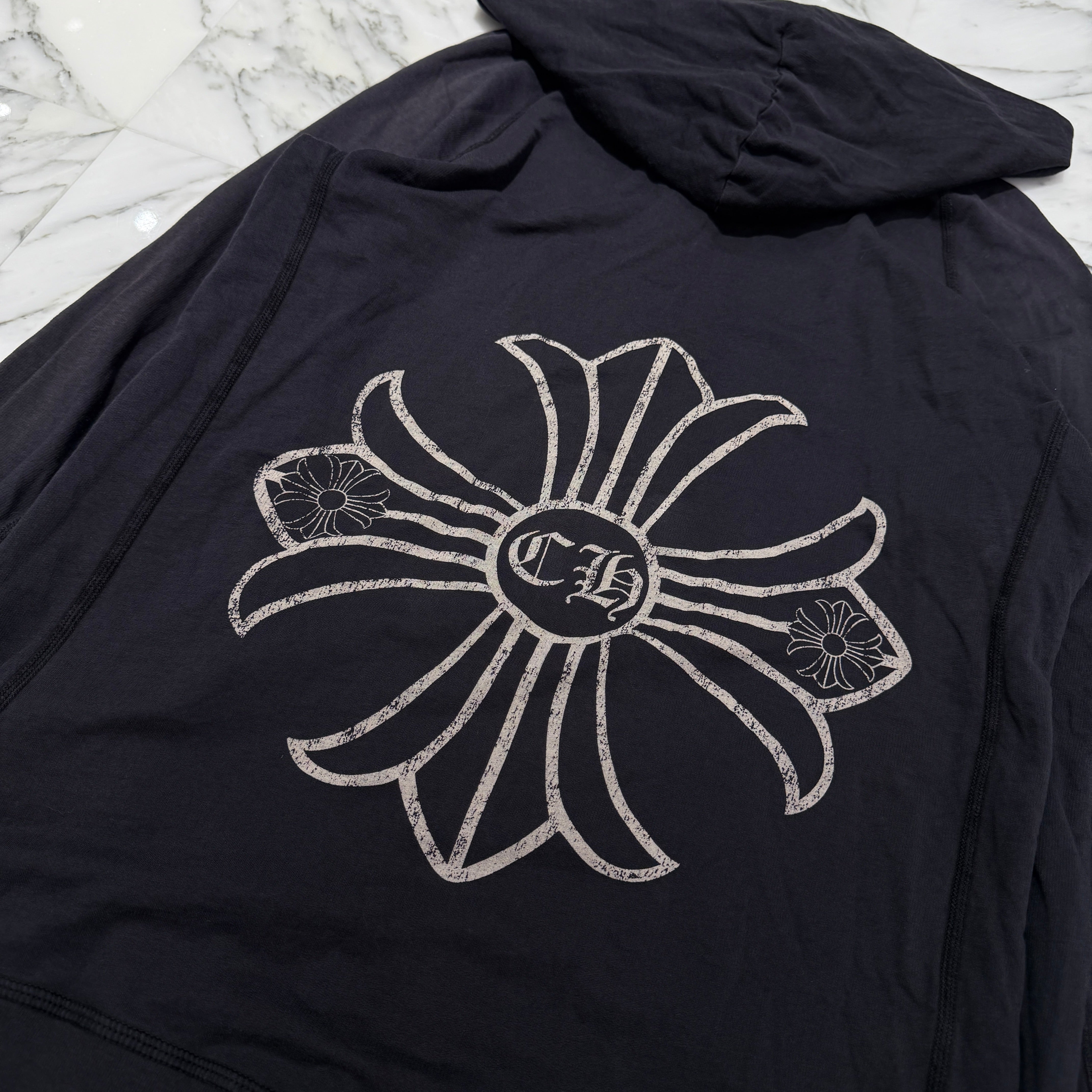 CHROME HEARTS OLD Back CH Plus Print Zip Up Hoodie Size S クロムハーツ オールド バック CHプラス プリント ジップアップフーディ サイズS