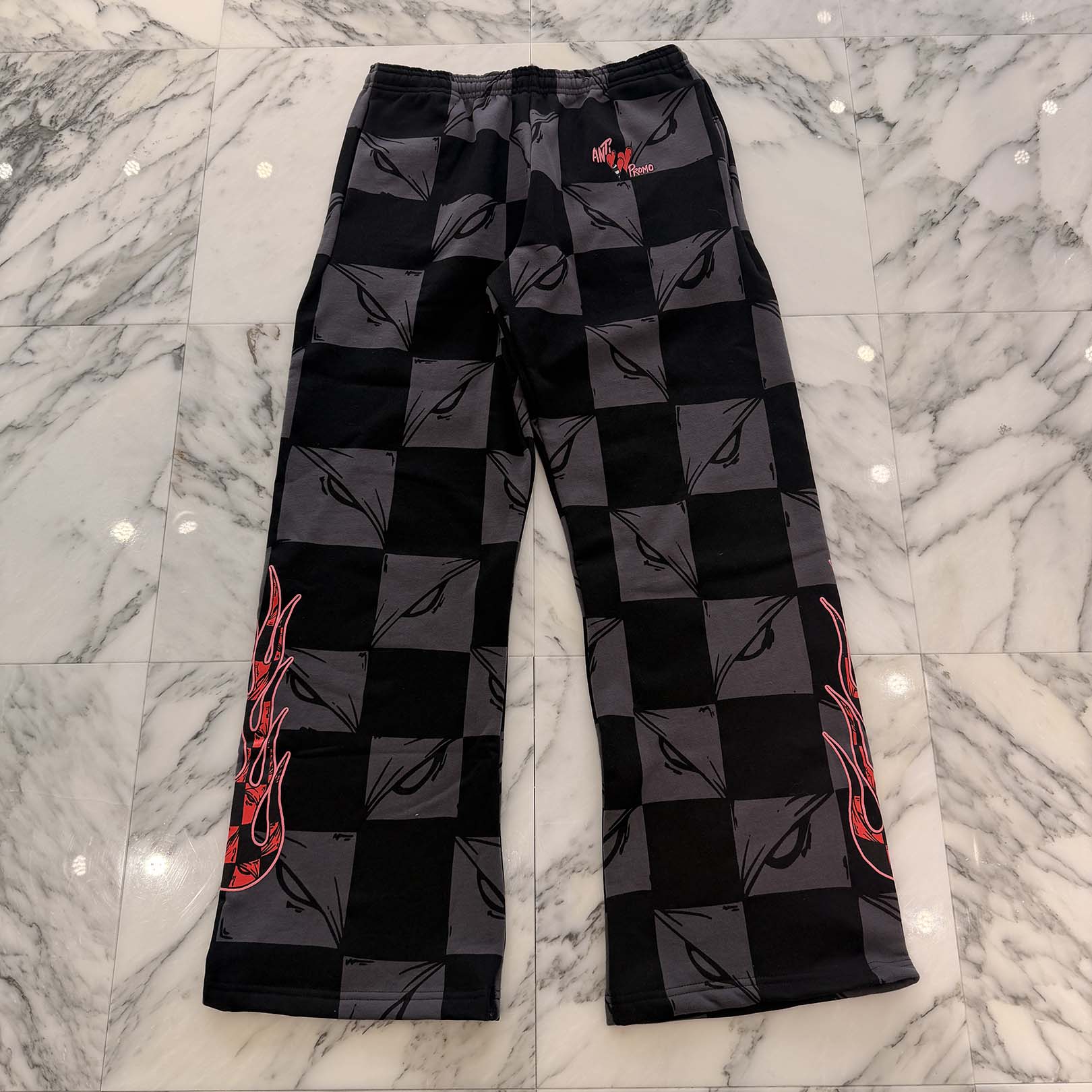 MATTY BOY ANTI PROMO 99 Eyes Flame Sweat Long Pants Size L マッティボーイ アンティ プロモ 99アイズ フレイム スウェット ロングパンツ サイズL