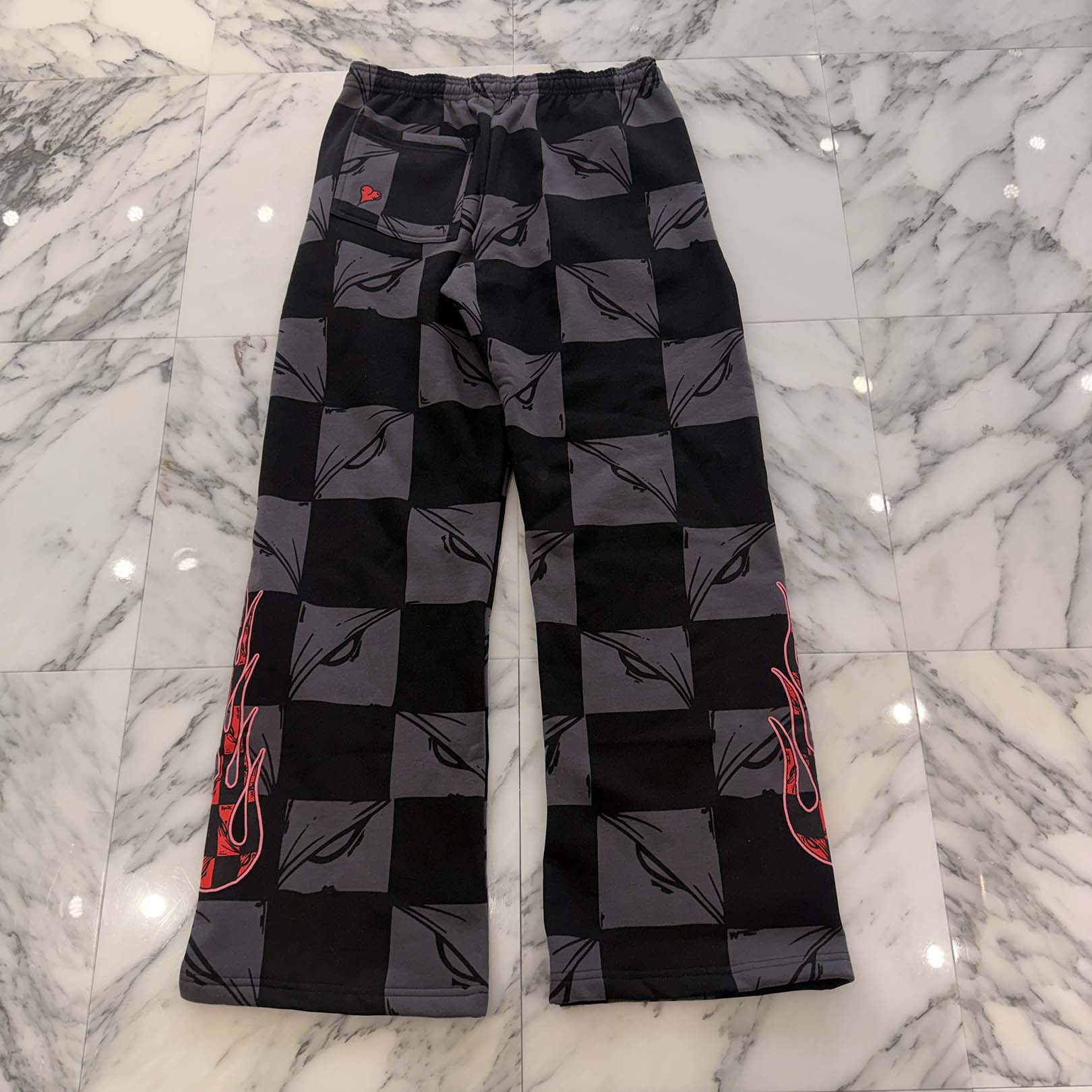 MATTY BOY ANTI PROMO 99 Eyes Flame Sweat Long Pants Size L マッティボーイ アンティ プロモ 99アイズ フレイム スウェット ロングパンツ サイズL