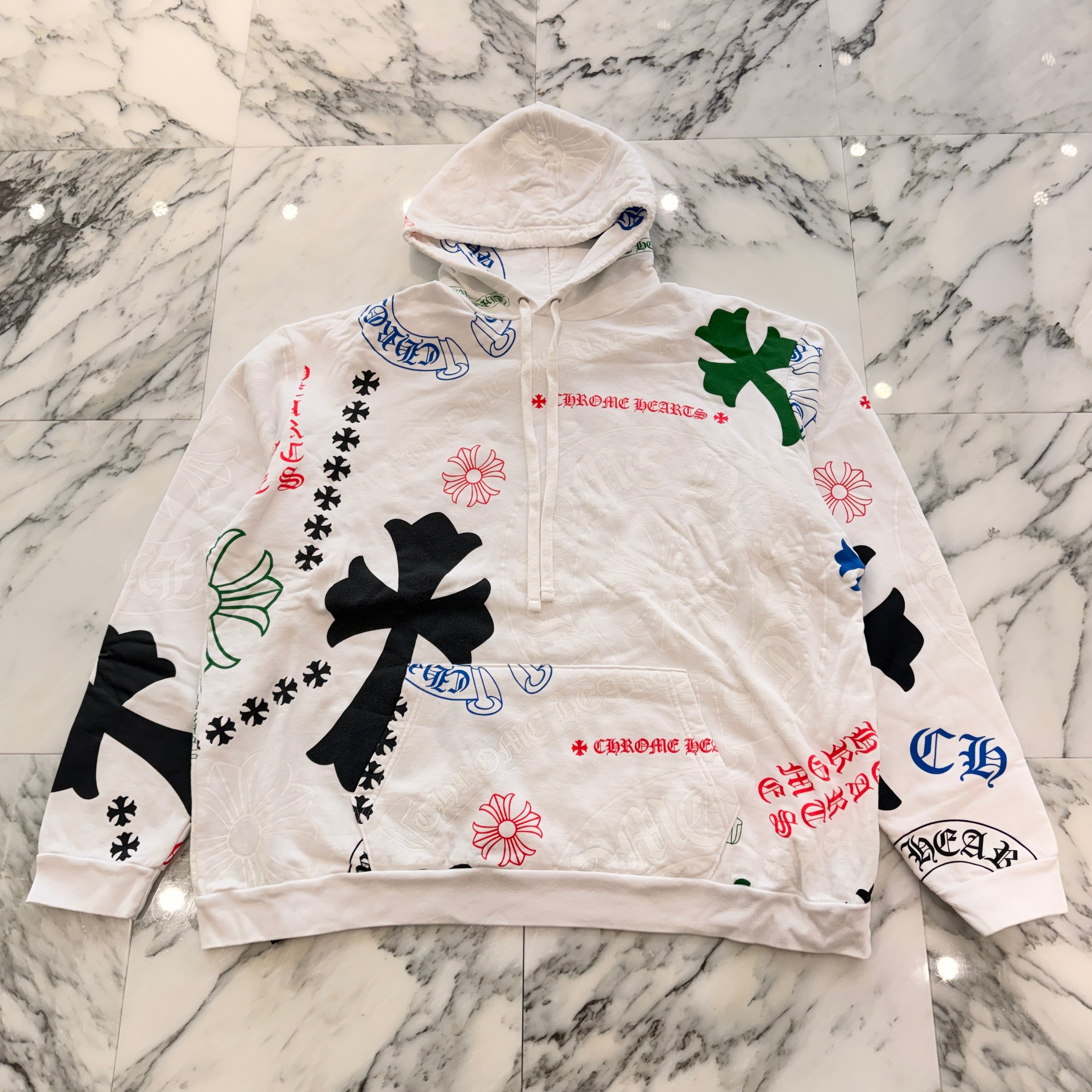 CHROME HEARTS Stencil Pullover Hoodie Size XXL クロムハーツ ステンシル プルオーバーフーディ サイズXXL
