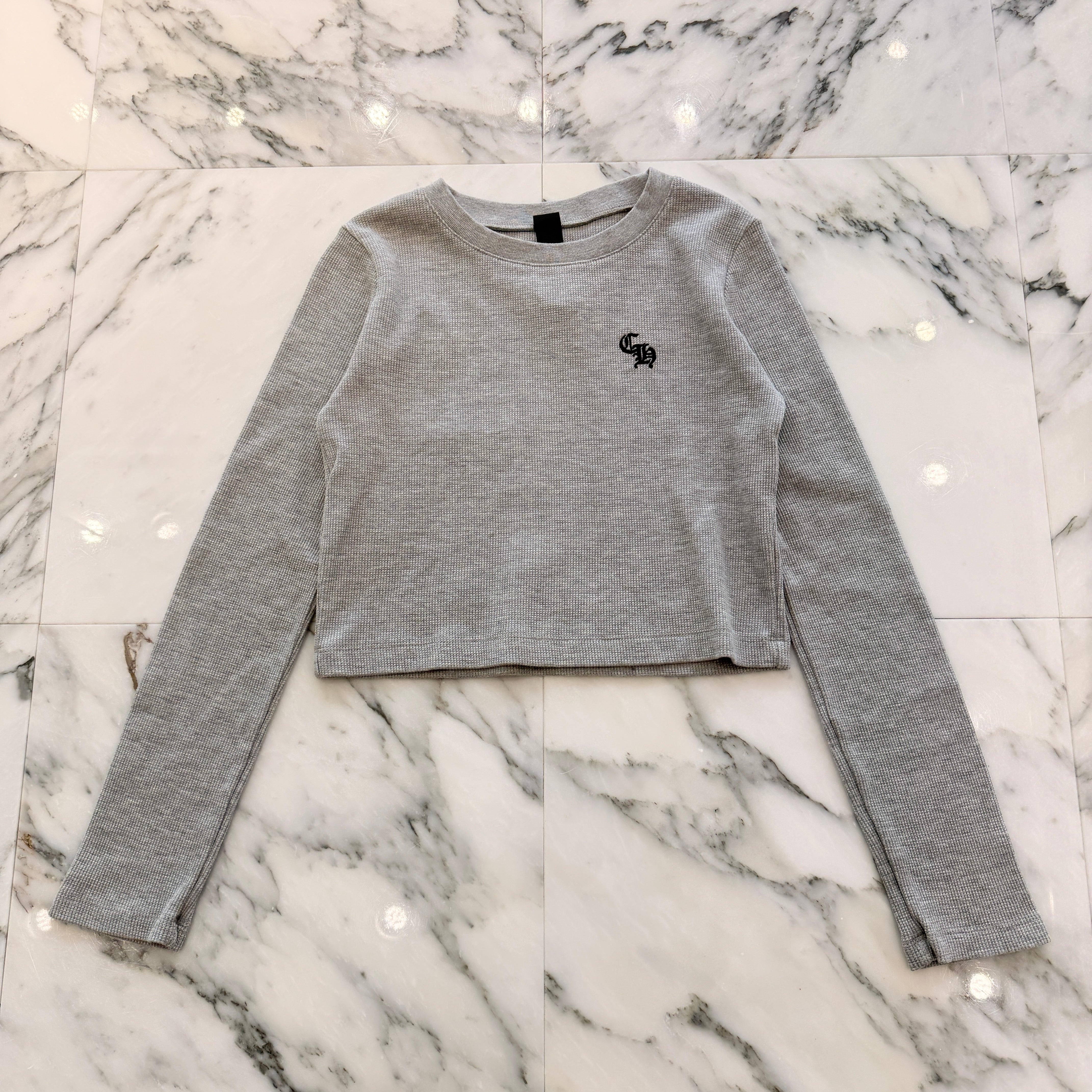 CHROME HEARTS Y NOT CH Embroidery Thermal Long Sleeve Tee Size M クロムハーツ ワイノット CH刺繍 サーマル ロングスリーブTシャツ サイズM