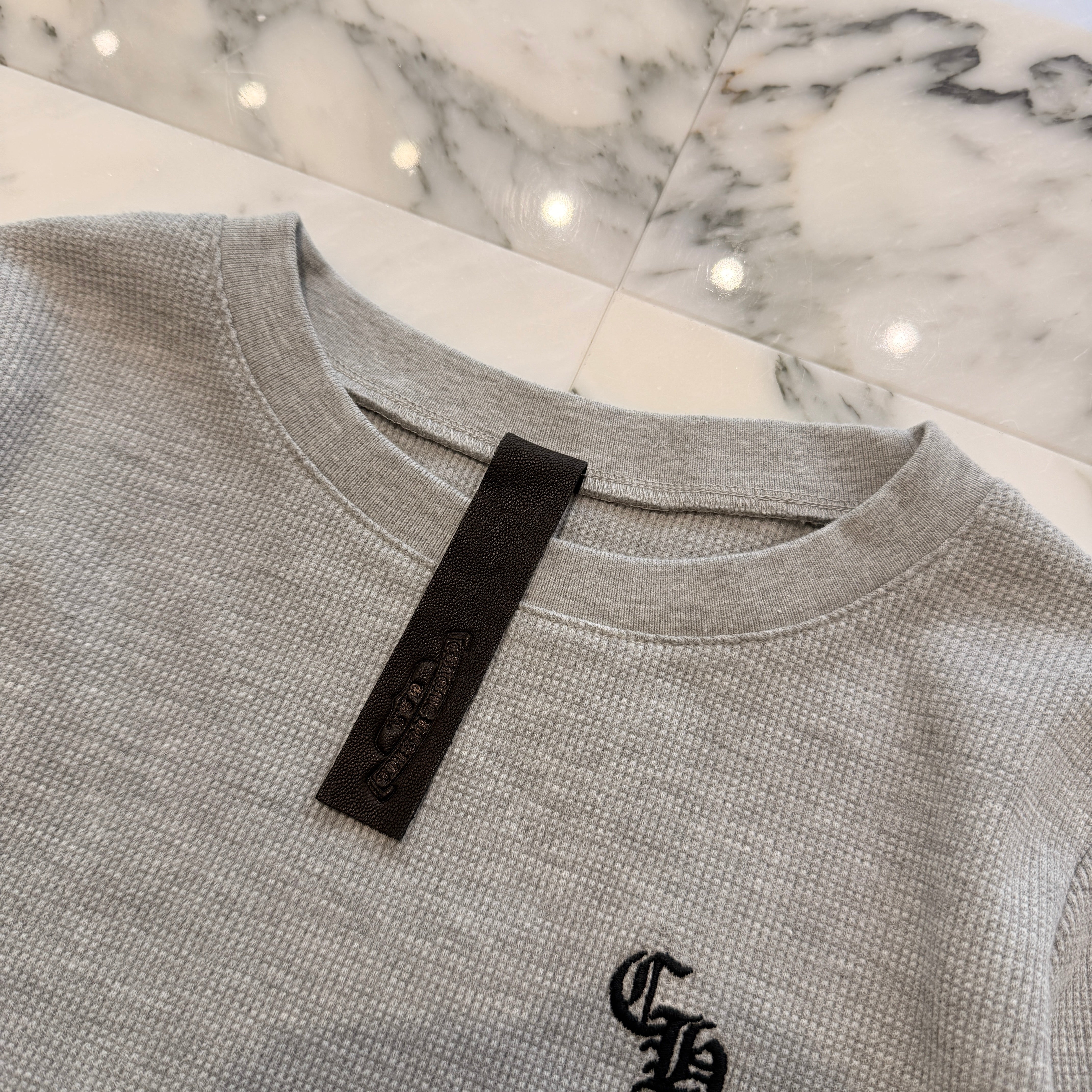 CHROME HEARTS Y NOT CH Embroidery Thermal Long Sleeve Tee Size M クロムハーツ ワイノット CH刺繍 サーマル ロングスリーブTシャツ サイズM
