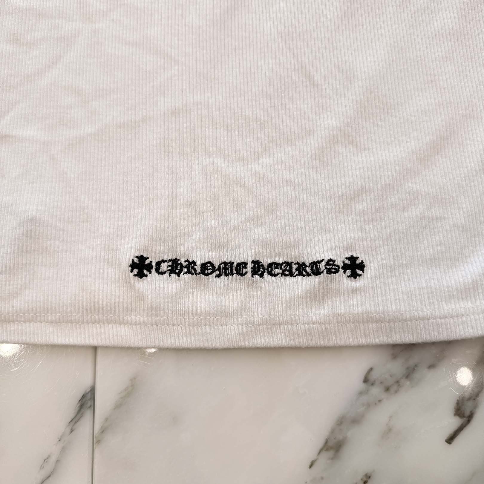 CHROME HEARTS Y NOT Vine Dagger Embroidery Polo Shirt Dress Size S クロムハーツ ワイノット ヴァインダガー刺繍 ポロシャツ ワンピース サイズS