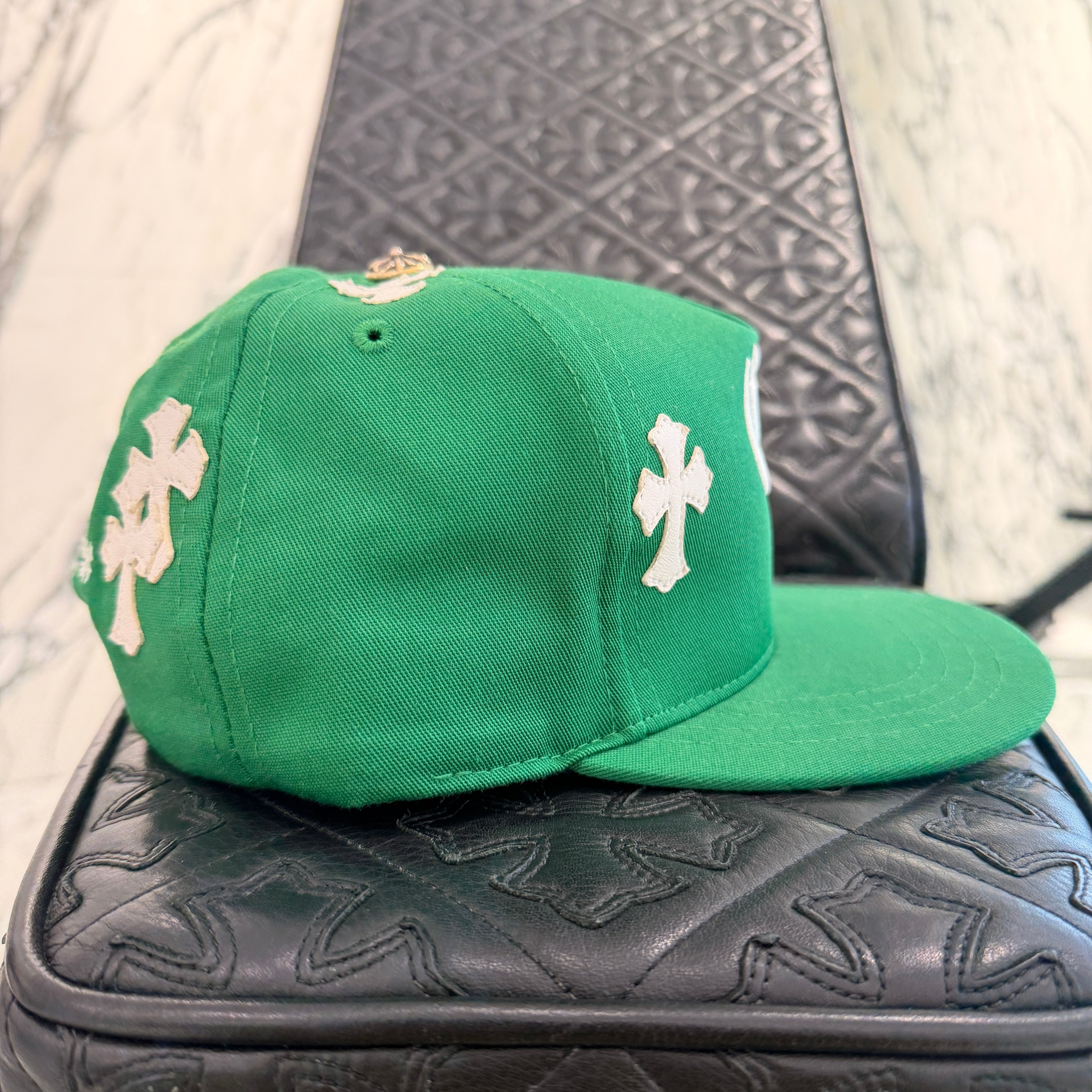 CHROME HEARTS Cemetery Cross Patch Trucker Cap ONE SIZE (53-60