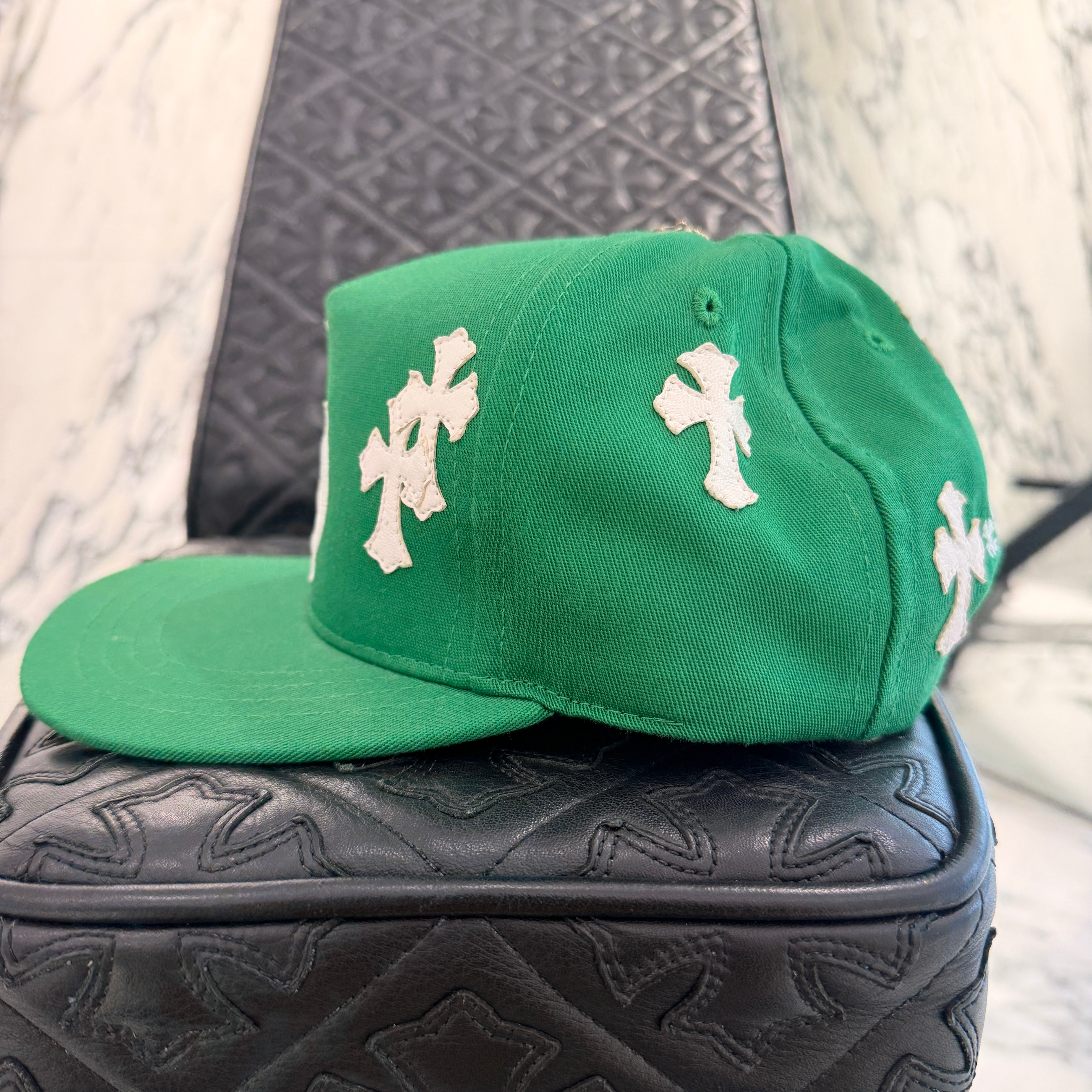 CHROME HEARTS Cemetery Cross Patch Trucker Cap ONE SIZE (53-60