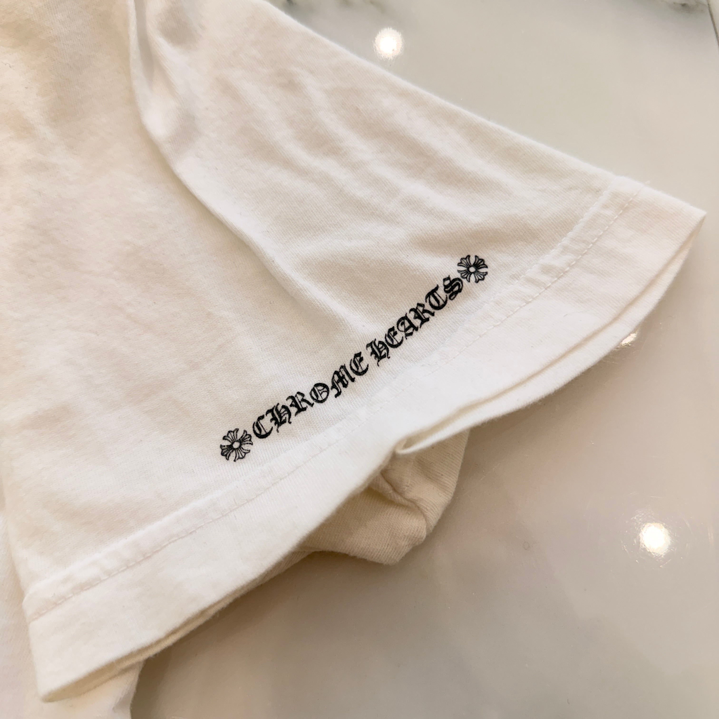 CHROME HEARTS Neck Logo Tee Size L クロムハーツ ネックロゴ Tシャツ サイズL