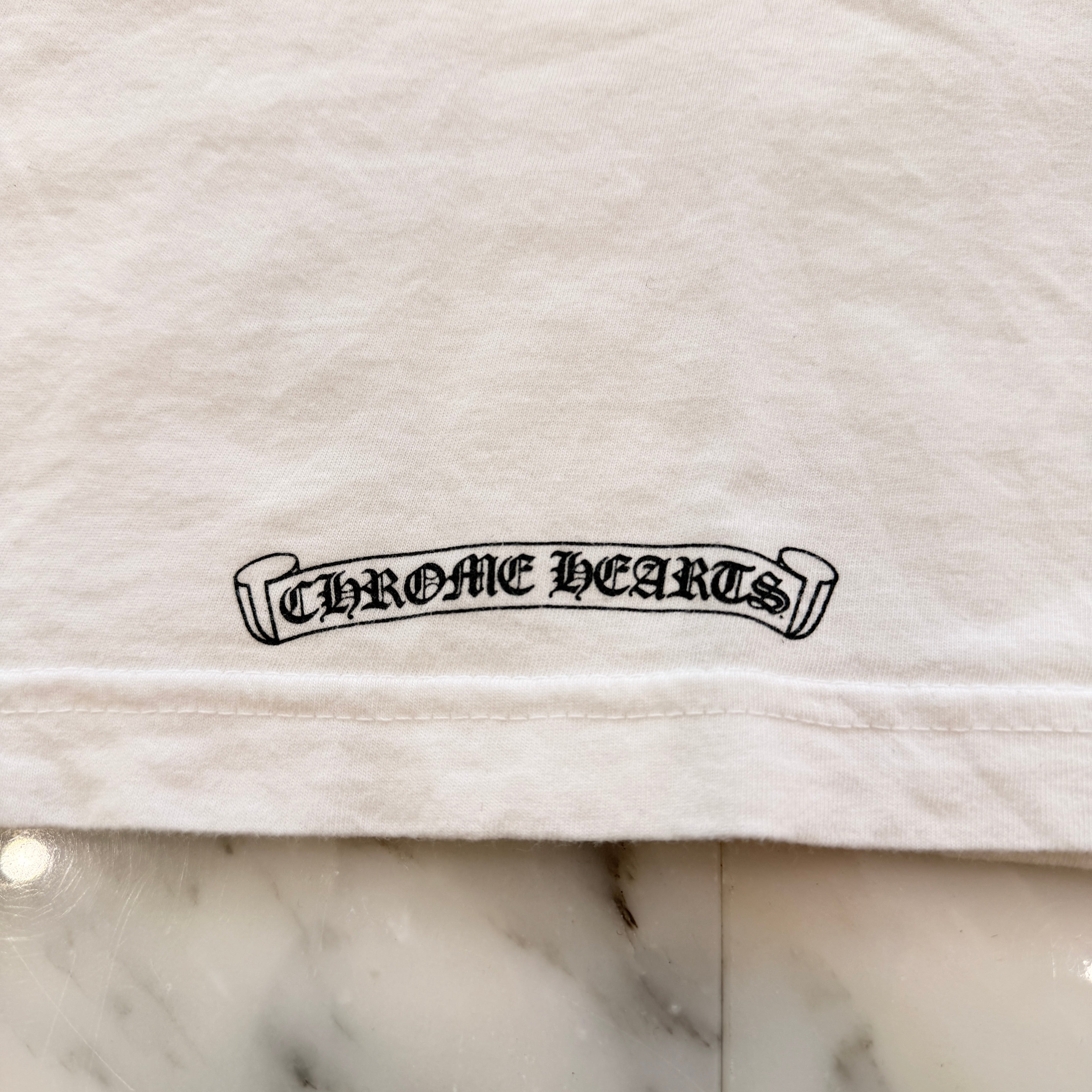 CHROME HEARTS Neck Logo Tee Size L クロムハーツ ネックロゴ Tシャツ サイズL