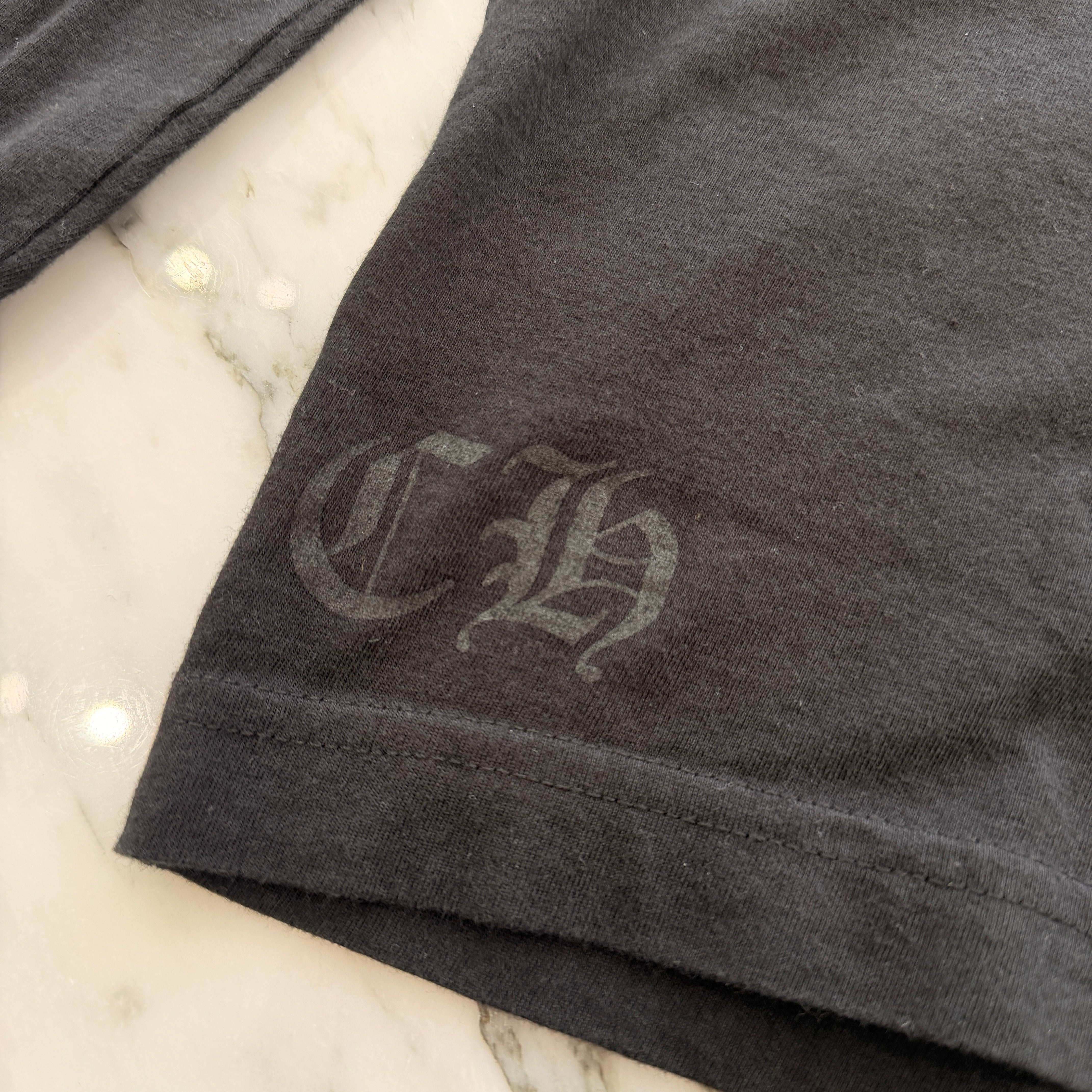 CHROME HEARTS Floral Cross Horseshoe Long Sleeve Tee Size M クロムハーツ フローラルクロス ホースシュー ロングスリーブ Tシャツ サイズM