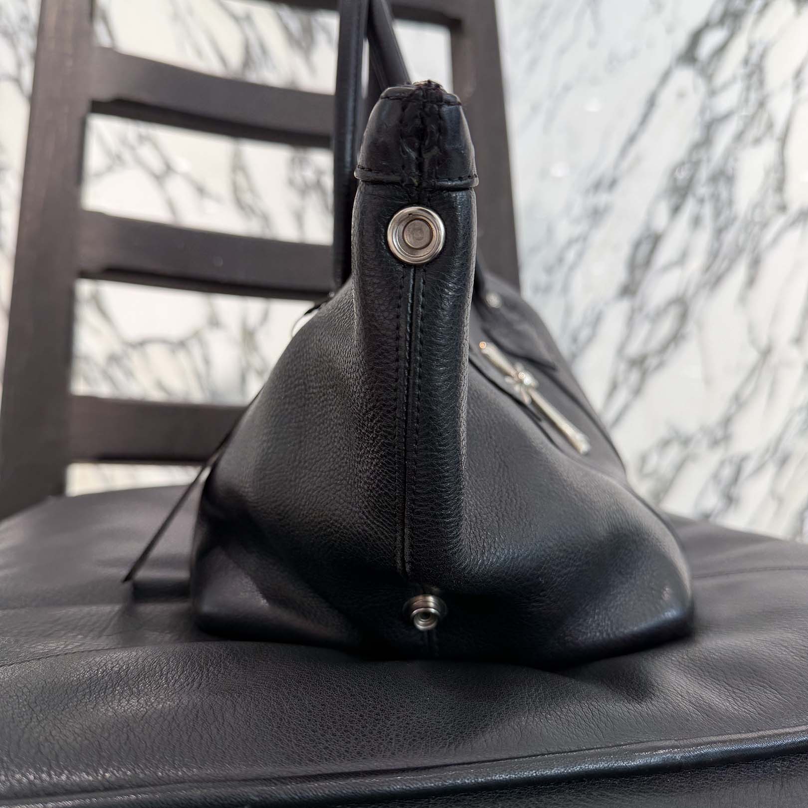 CHROME HEARTS Large Cross MONICA Leather Hand Bag クロムハーツ ラージクロス モニカ レザーハンドバッグ