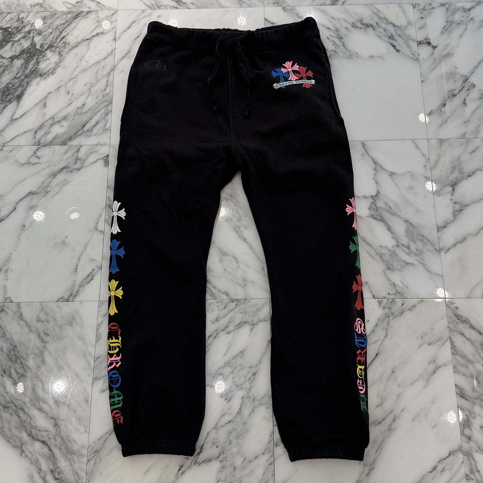 CHROME HEARTS MLTCOL CEM Sweat Long Pants Size L クロムハーツ マルチカラー セメタリークロス スウェットロングパンツ サイズL