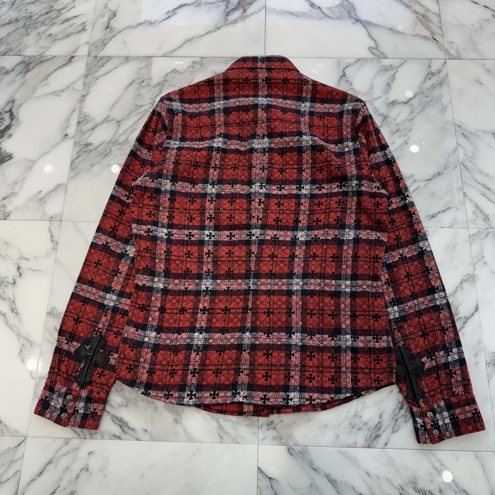 CHROME HEARTS Y NOT Loose Ends Check Shirt Size M クロムハーツ ワイノット ルーズエンド チェックシャツ サイズM