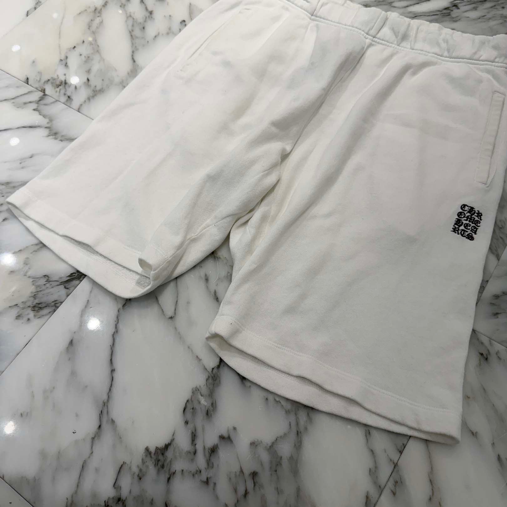 CHROME HEARTS Y NOT Vertical Logo Cross Embroidery Shorts Size M クロムハーツ ワイノット バーティカルロゴ クロス刺繍 ショーツ サイズM