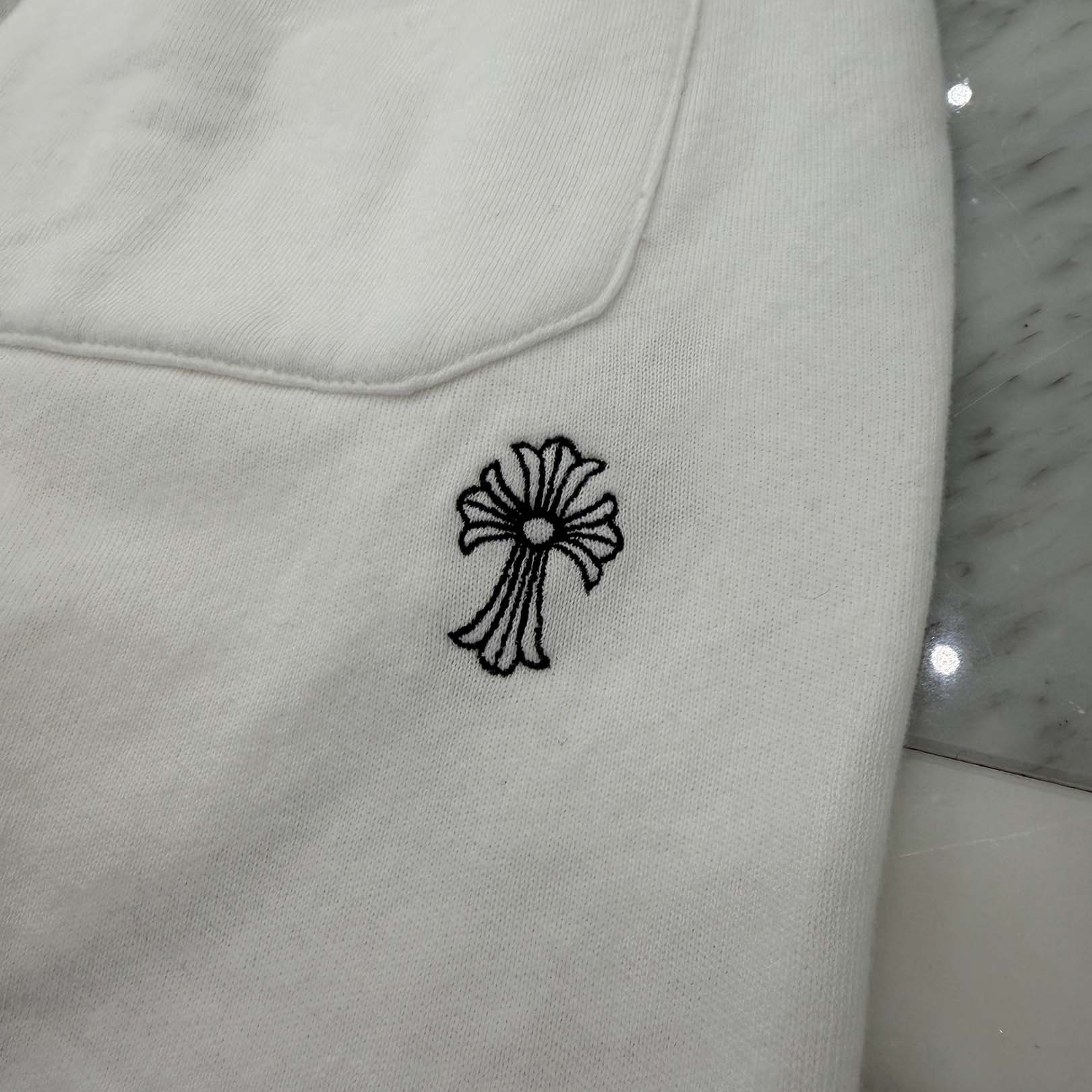 CHROME HEARTS Y NOT Vertical Logo Cross Embroidery Shorts Size M クロムハーツ ワイノット バーティカルロゴ クロス刺繍 ショーツ サイズM