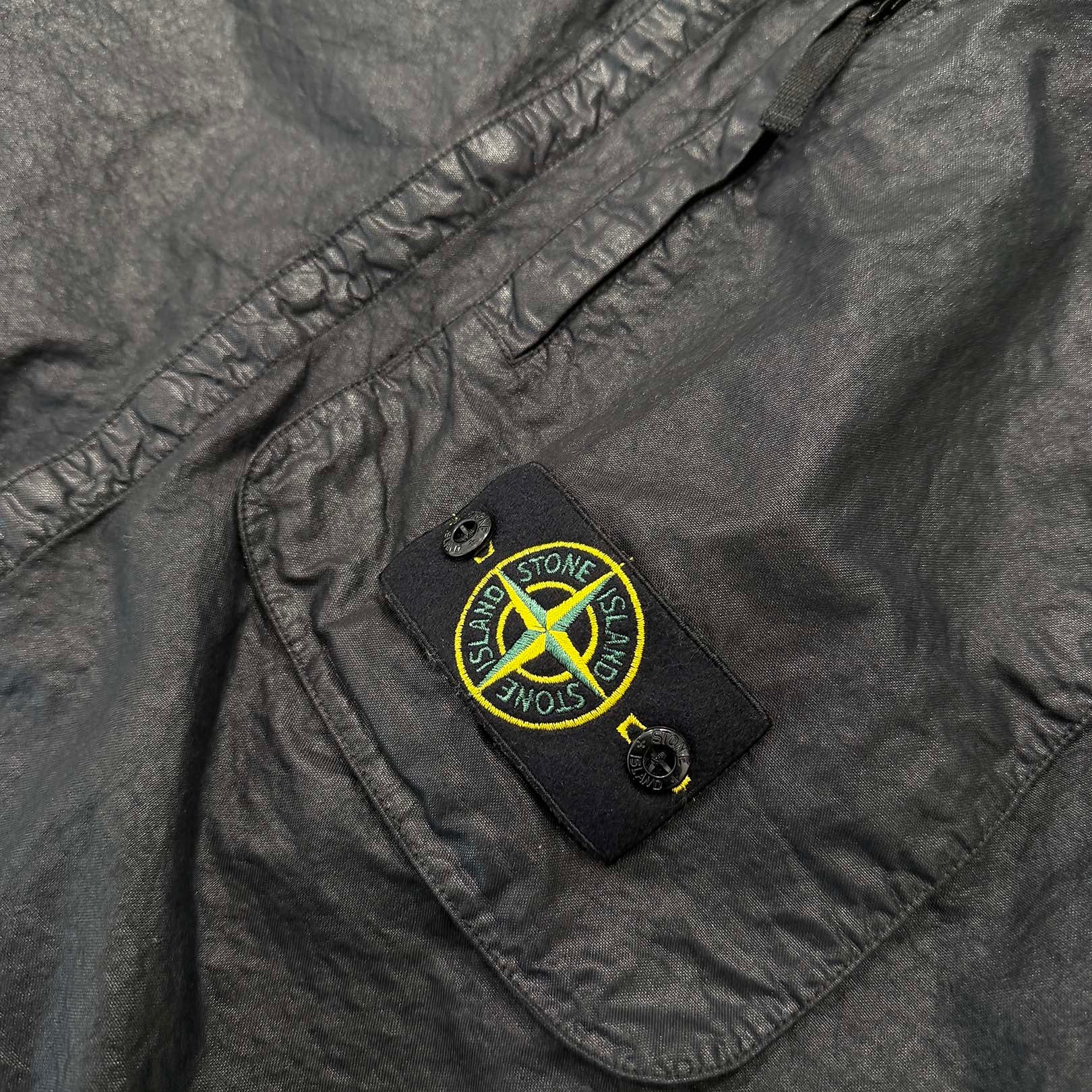 STONE ISLAND 2025SS Garment Dyed Nylon Short Sleeve Shirt K1S151200028 S0069 Size XL ストーンアイランド ガーメントダイ ナイロン ショートスリーブ シャツ サイズXL