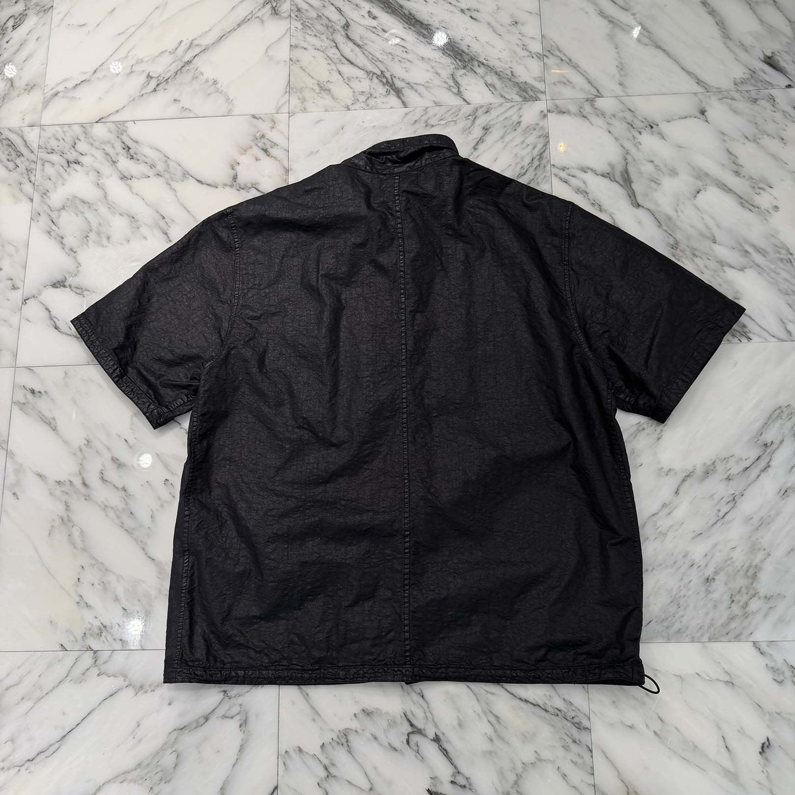 STONE ISLAND 2025SS Garment Dyed Nylon Short Sleeve Shirt K1S151200028 S0069 Size XL ストーンアイランド ガーメントダイ ナイロン ショートスリーブ シャツ サイズXL