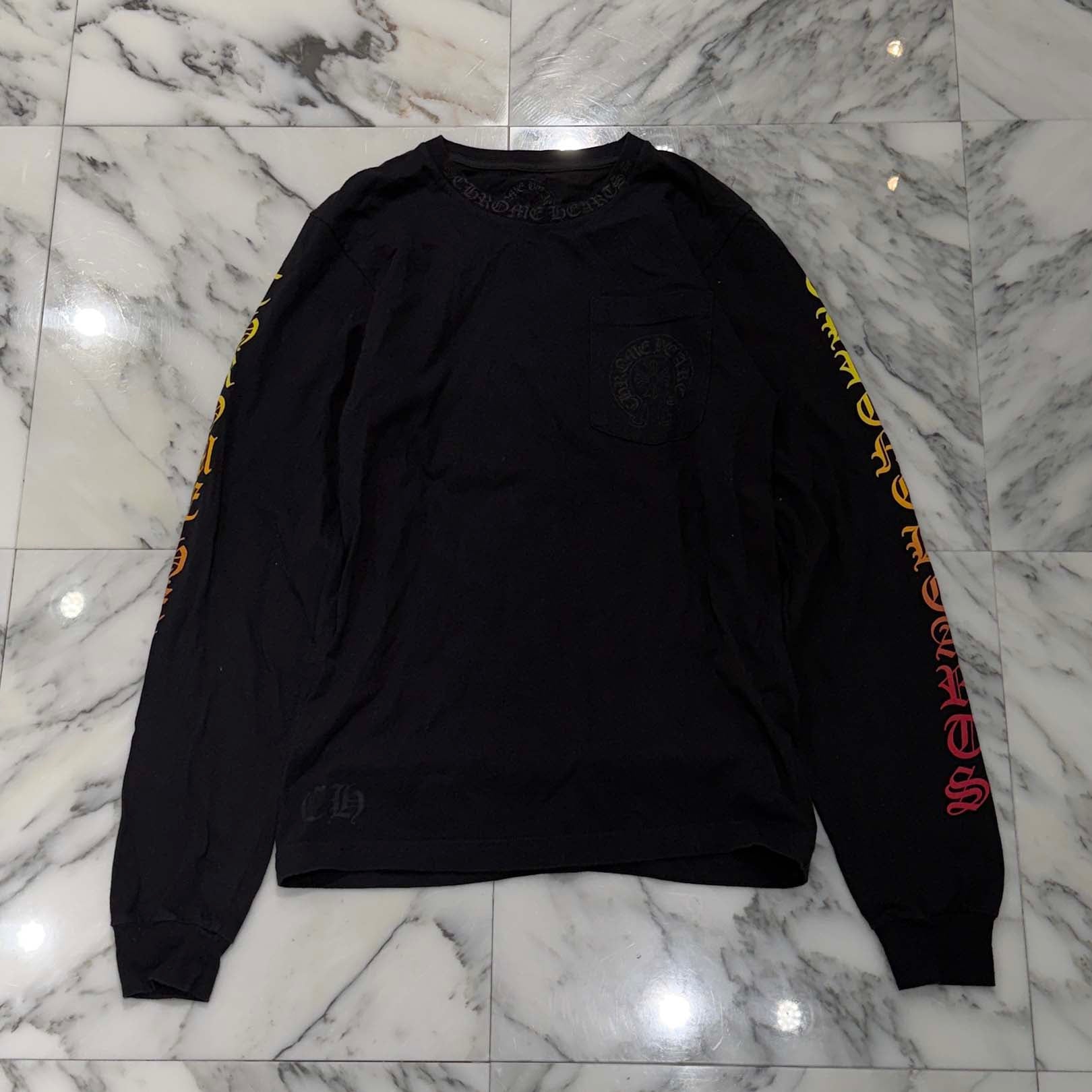 CHROME HEARTS Arm Gradation Logo Horseshoe Long Sleeve Tee Size S クロムハーツ アーム グラデーションロゴ ホースシュー ロングスリーブ Tシャツ サイズS