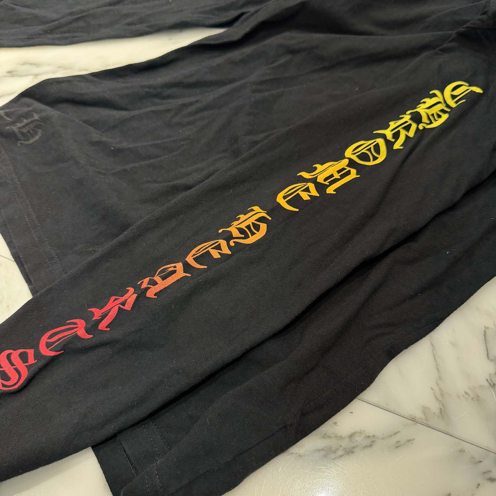 CHROME HEARTS Arm Gradation Logo Horseshoe Long Sleeve Tee Size S クロムハーツ アーム グラデーションロゴ ホースシュー ロングスリーブ Tシャツ サイズS