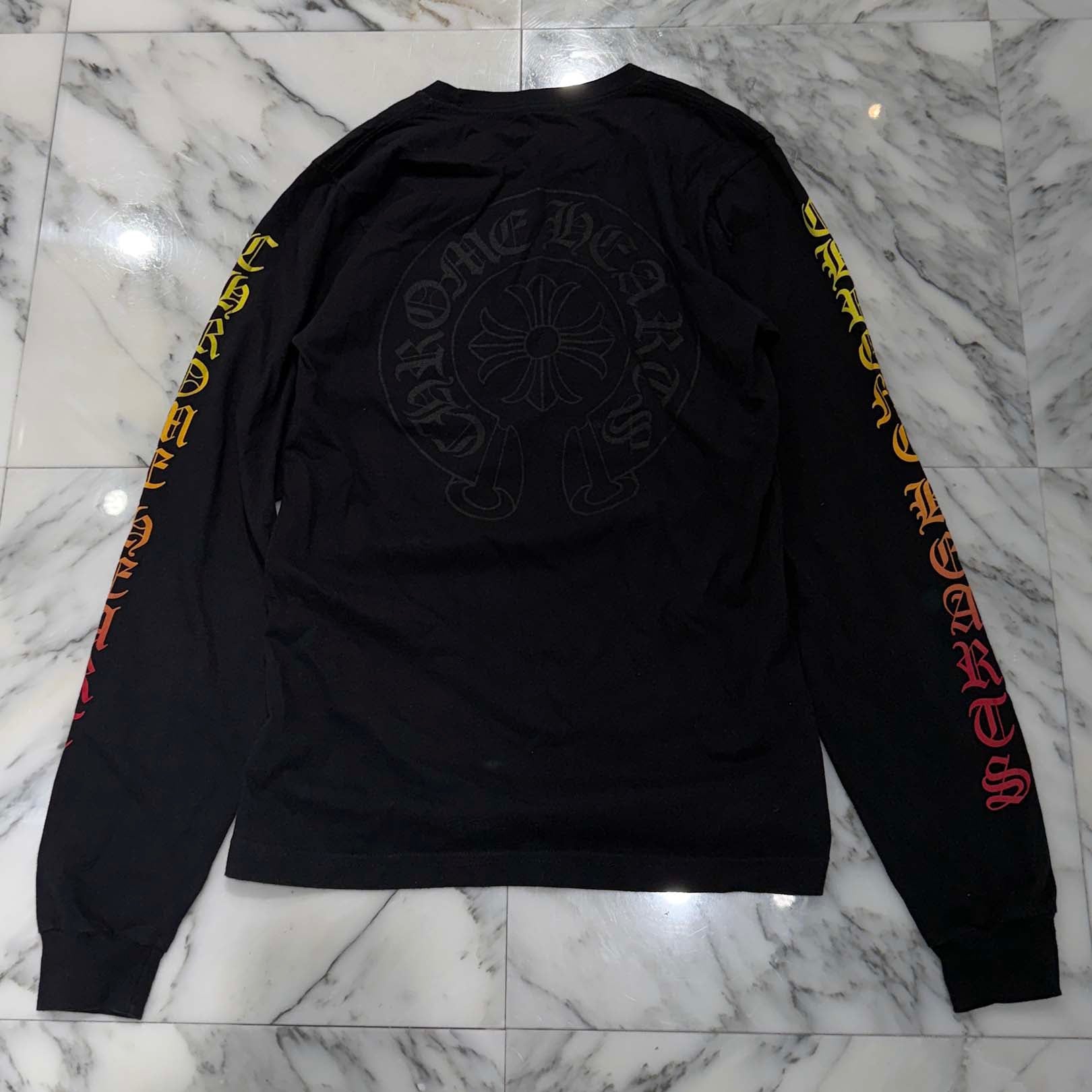 CHROME HEARTS Arm Gradation Logo Horseshoe Long Sleeve Tee Size S クロムハーツ アーム グラデーションロゴ ホースシュー ロングスリーブ Tシャツ サイズS