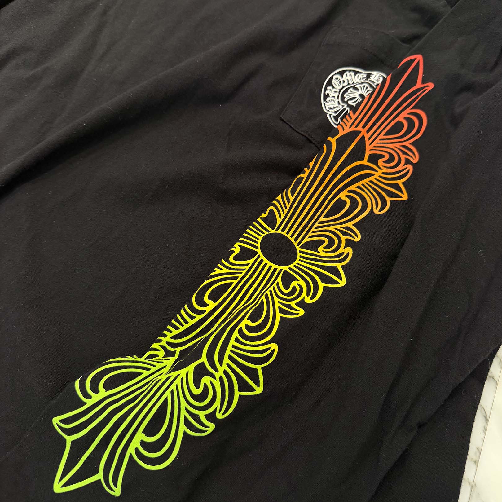 CHROME HEARTS Back Grad Circle Logo Long Sleeve Tee Size XL クロムハーツ バックグラデーション サークルロゴ ロングスリーブTシャツ サイズXL