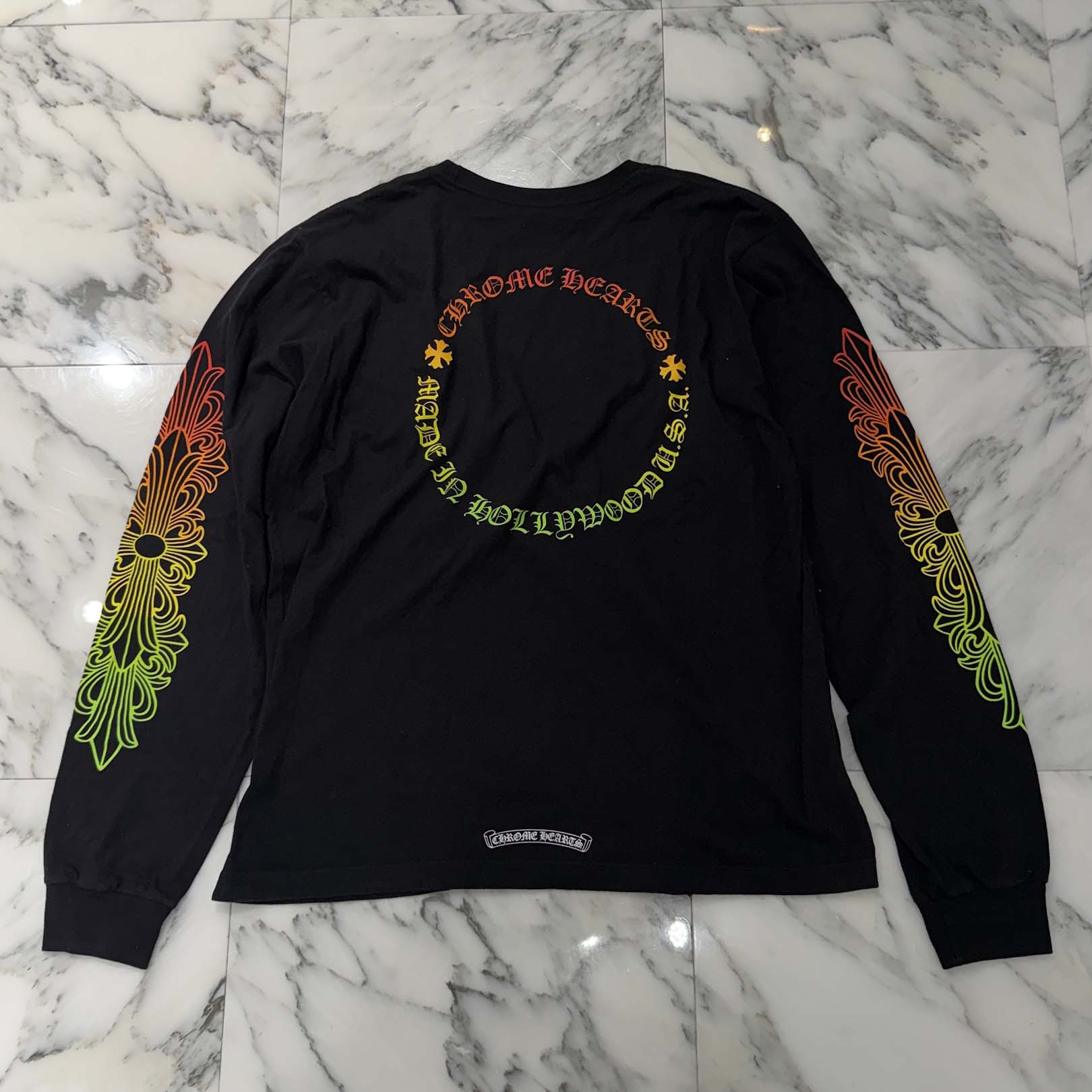 CHROME HEARTS Back Grad Circle Logo Long Sleeve Tee Size XL クロムハーツ バックグラデーション サークルロゴ ロングスリーブTシャツ サイズXL