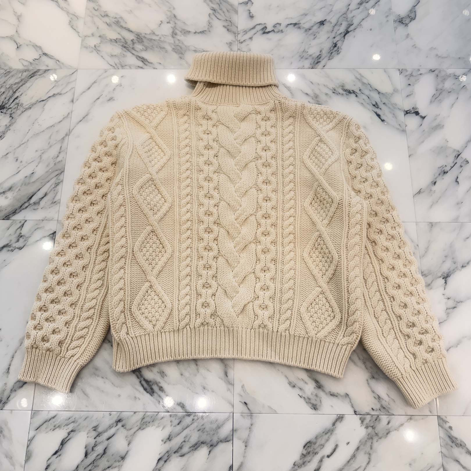 CELINE Turtleneck Wool Knit Sweater 2A804374D Size XL セリーヌ タートルネック ウール ニットセーター サイズXL