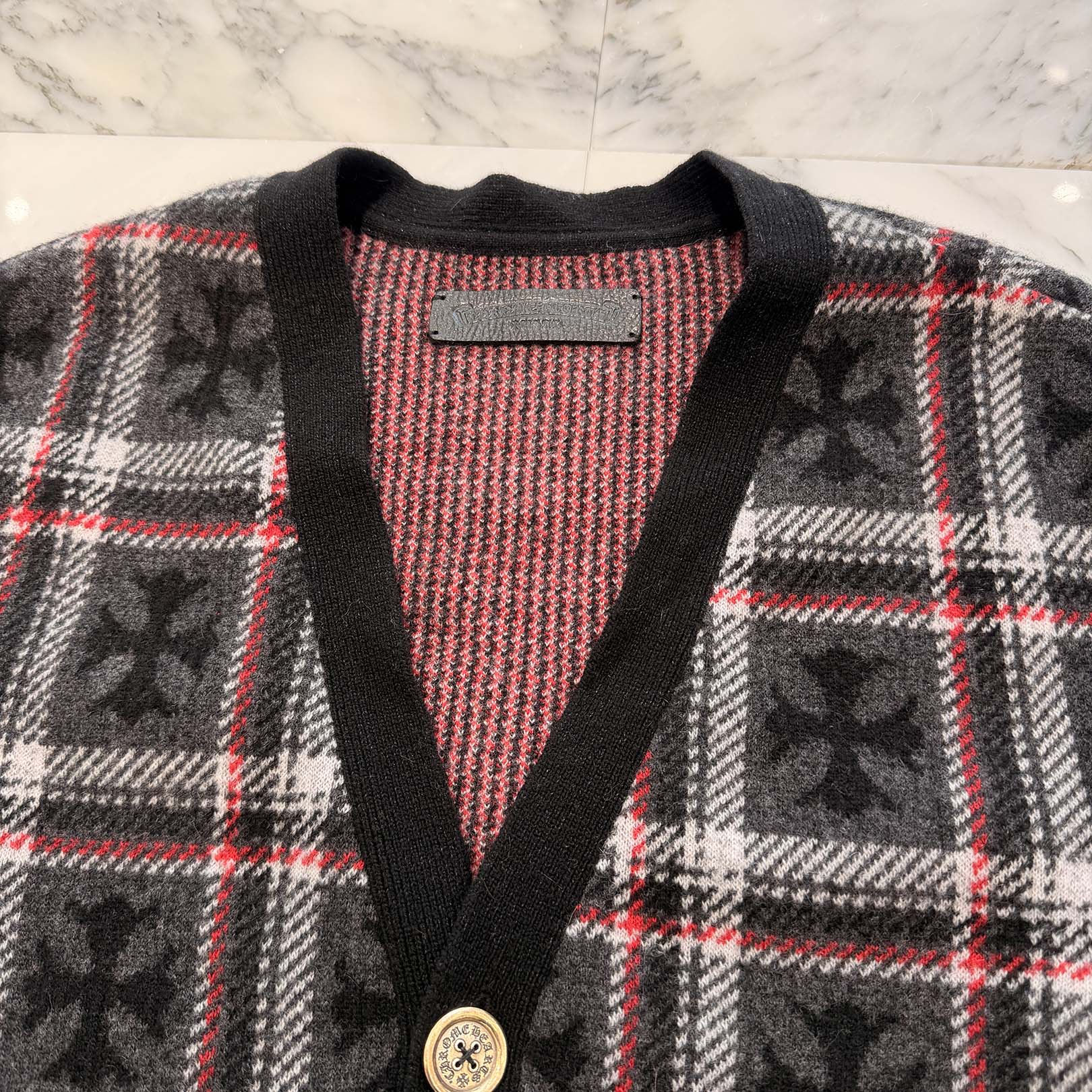 CHROME HEARTS 2025SS CH Plus Cashmere Wool Cardigan Size Ｍ クロムハーツ CHプラス カシミヤ ウール カーディガン サイズＭ