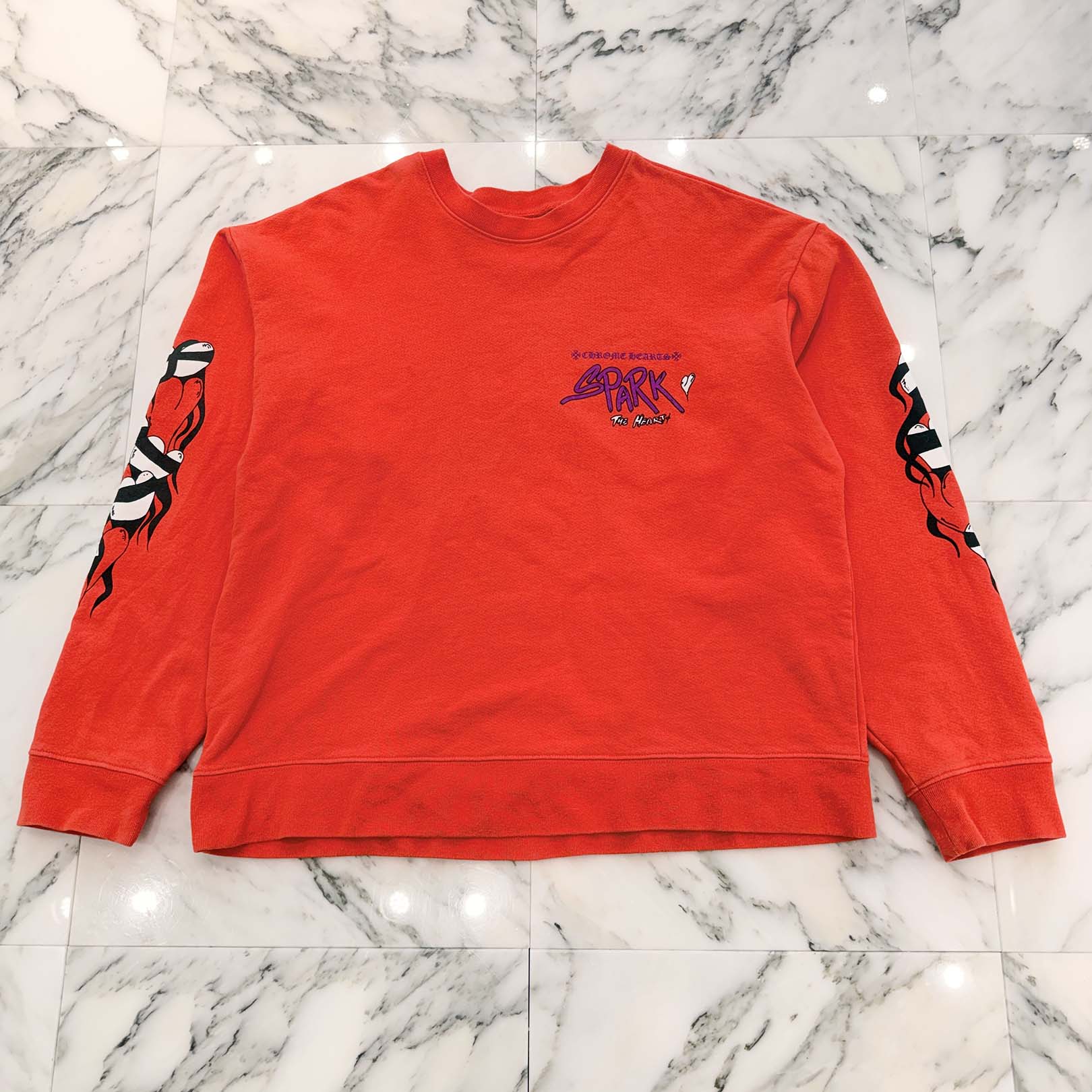 CHROME HEARTS × MATTY BOY 2023SS Sadistic Lipstick Sweatshirt Size XL クロムハーツ × マッティボーイ サディスティックリップスティック クルーネックスウェットシャツ サイズXL