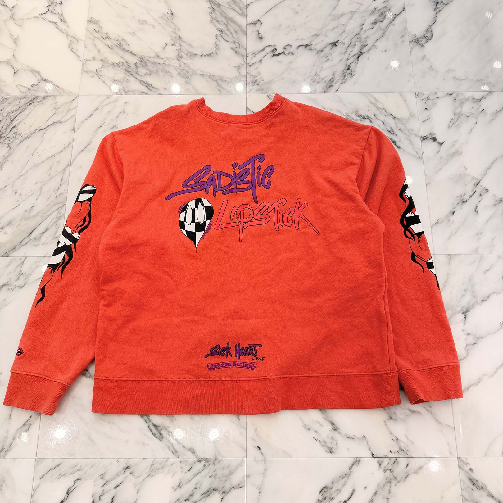 CHROME HEARTS × MATTY BOY 2023SS Sadistic Lipstick Sweatshirt Size XL クロムハーツ × マッティボーイ サディスティックリップスティック クルーネックスウェットシャツ サイズXL
