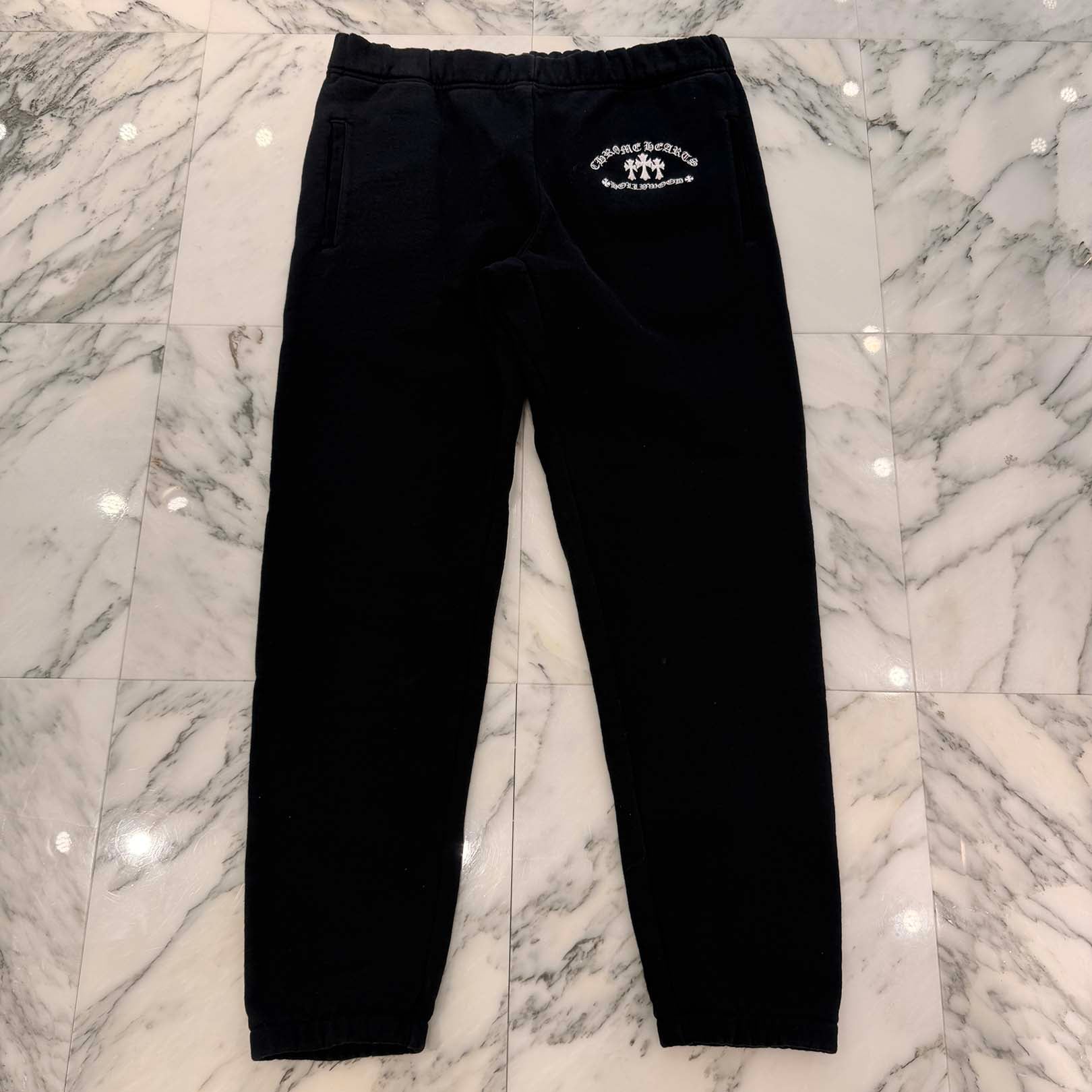 CHROME HEARTS King Taco 3 Cemetery Cross Embroidery Sweat Long Pants Size XL クロムハーツ キングタコ 3セメタリークロス 刺繍 スウェットロングパンツ サイズXL