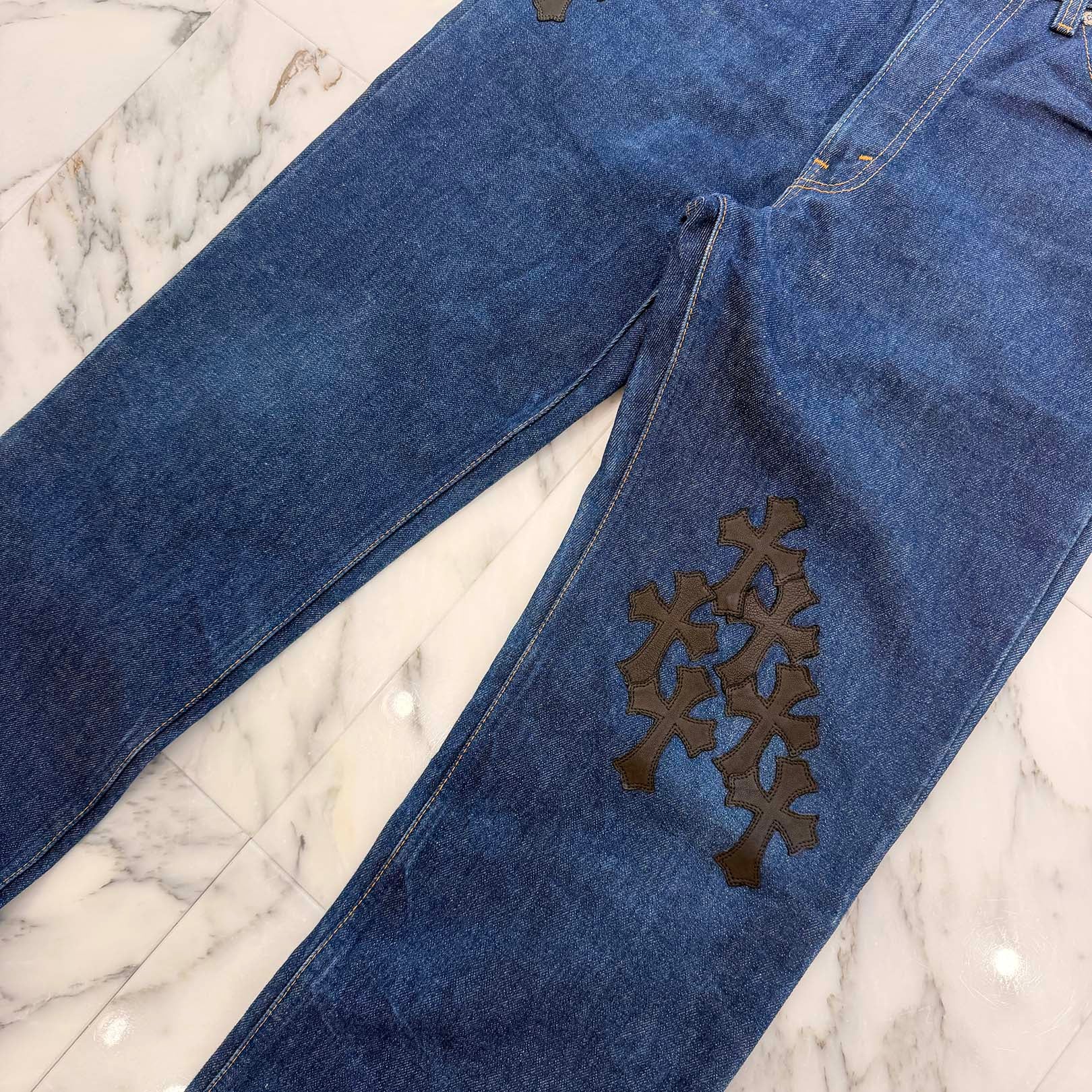 CHROME HEARTS × Levi's 517 VNTG Cross Leather Patch Denim Pants Size 33 クロムハーツ × リーバイス 517 ヴィンテージ クロスレザーパッチ デニムパンツ サイズ33