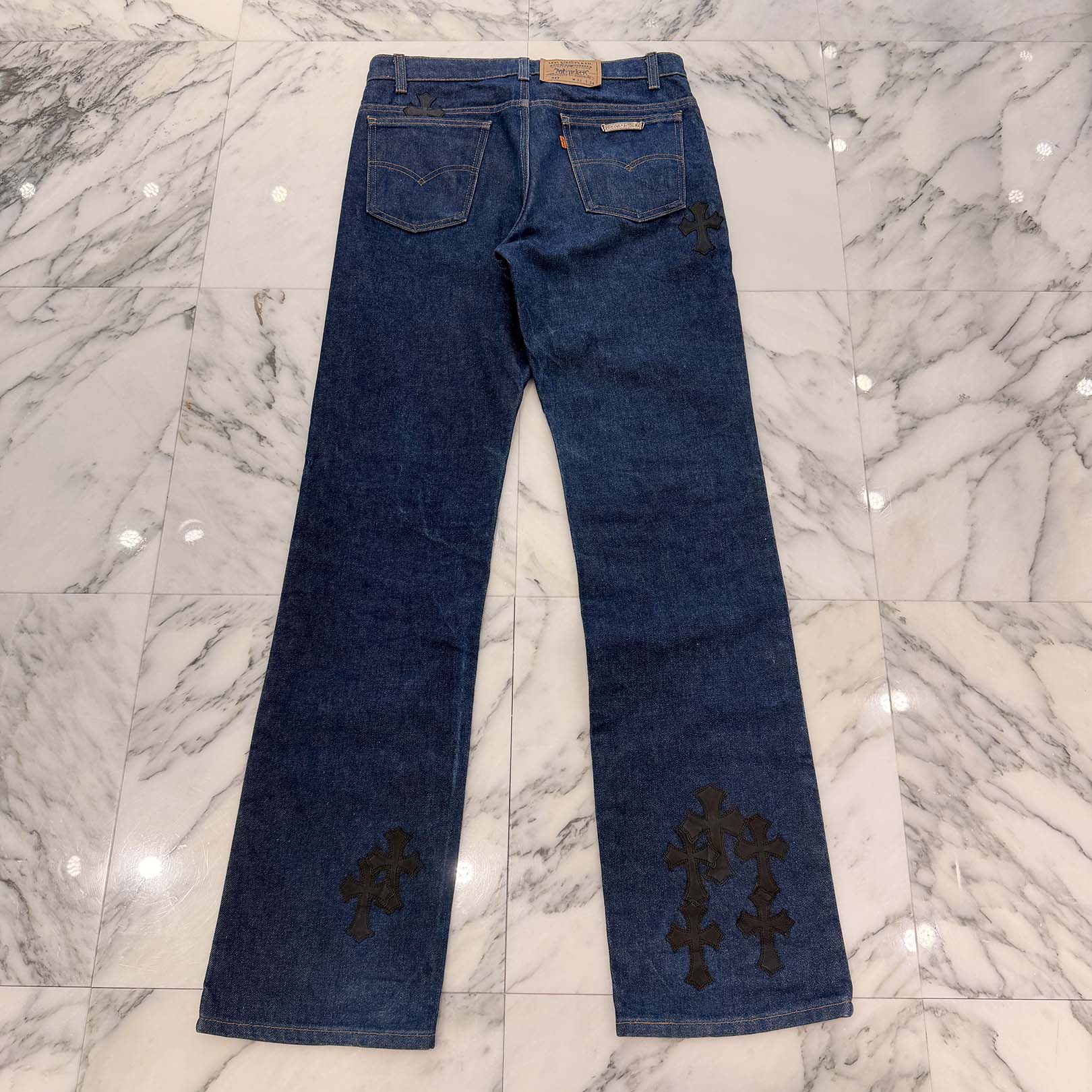 CHROME HEARTS × Levi's 517 VNTG Cross Leather Patch Denim Pants Size 33 クロムハーツ × リーバイス 517 ヴィンテージ クロスレザーパッチ デニムパンツ サイズ33