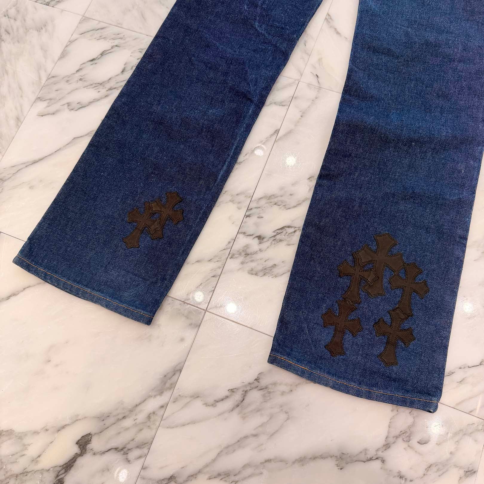 CHROME HEARTS × Levi's 517 VNTG Cross Leather Patch Denim Pants Size 33 クロムハーツ × リーバイス 517 ヴィンテージ クロスレザーパッチ デニムパンツ サイズ33