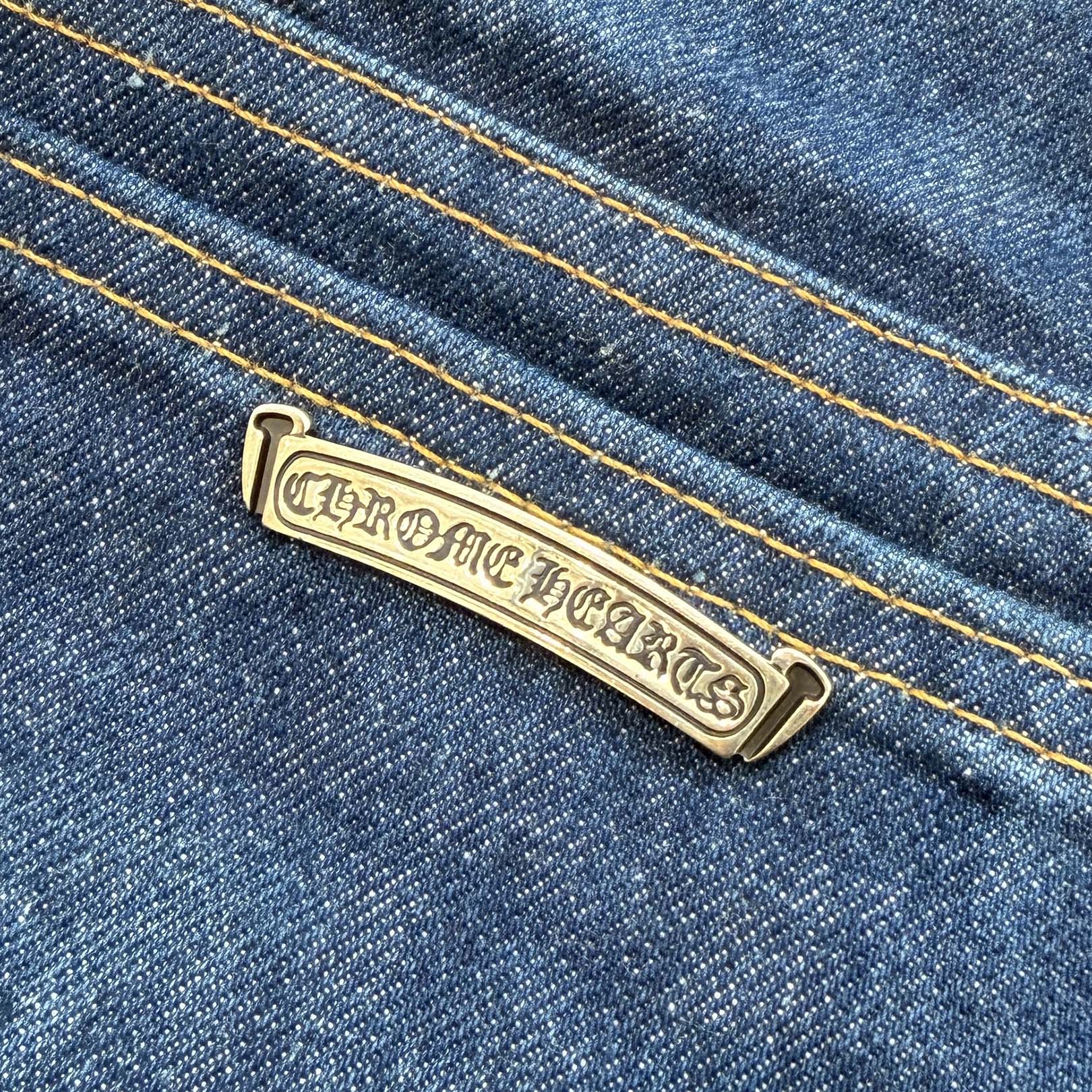 CHROME HEARTS × Levi's 517 VNTG Cross Leather Patch Denim Pants Size 33 クロムハーツ × リーバイス 517 ヴィンテージ クロスレザーパッチ デニムパンツ サイズ33