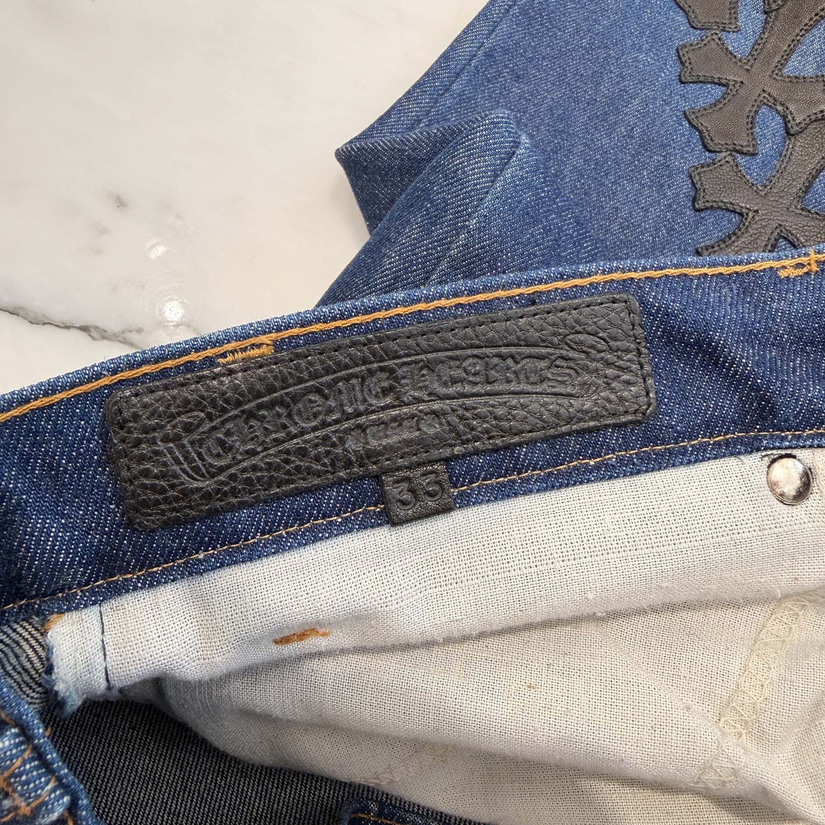 CHROME HEARTS × Levi's 517 VNTG Cross Leather Patch Denim Pants Size 33 クロムハーツ × リーバイス 517 ヴィンテージ クロスレザーパッチ デニムパンツ サイズ33