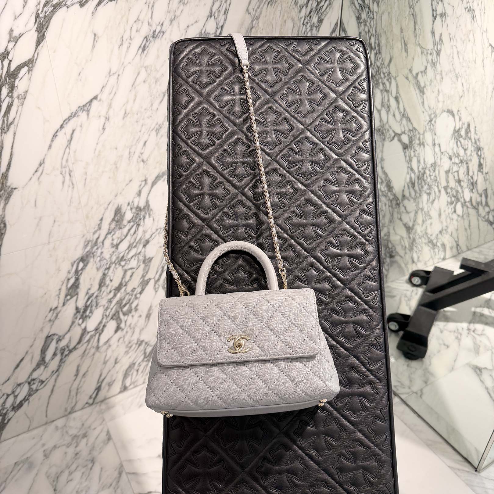 CHANEL 2024P Matelasse Coco Handle 24 Top Handle Flap Shoulder Bag シャネル マトラッセ ココハンドル 24 トップハンドル フラップショルダーバッグ