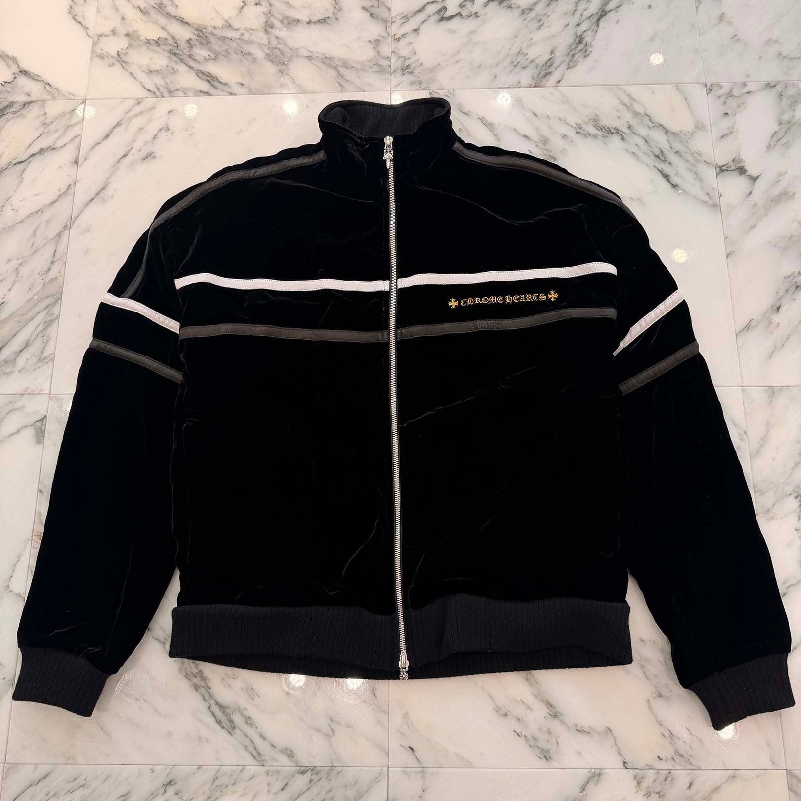 CHROME HEARTS 2025AW Y NOT Velour Training Zip Up Jacket Size S