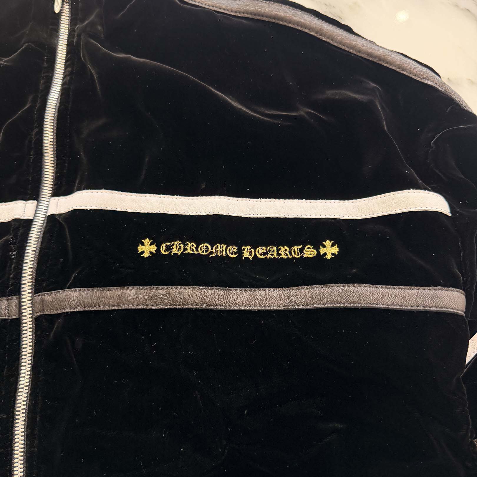 CHROME HEARTS 2025AW Y NOT Velour Training Zip Up Jacket Size S クロムハーツ ワイノット ベロア トレーニング ジップアップジャケット サイズS