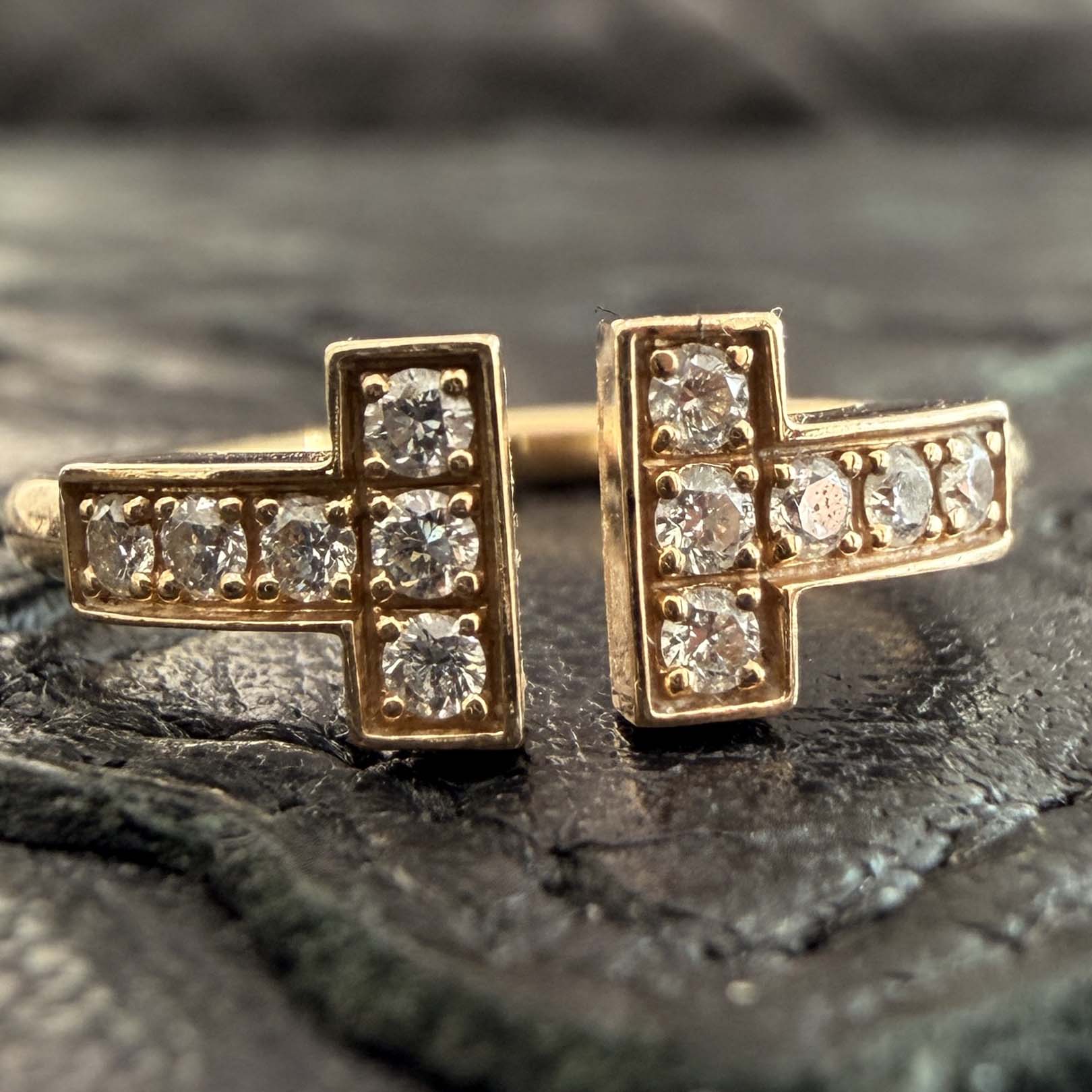 Tiffany＆Co. 18K T Diamond Wire Ring 60147091 Size 約6号 ティファニー 18K ティファニー Tダイヤモンド ワイヤー リング サイズ約6号